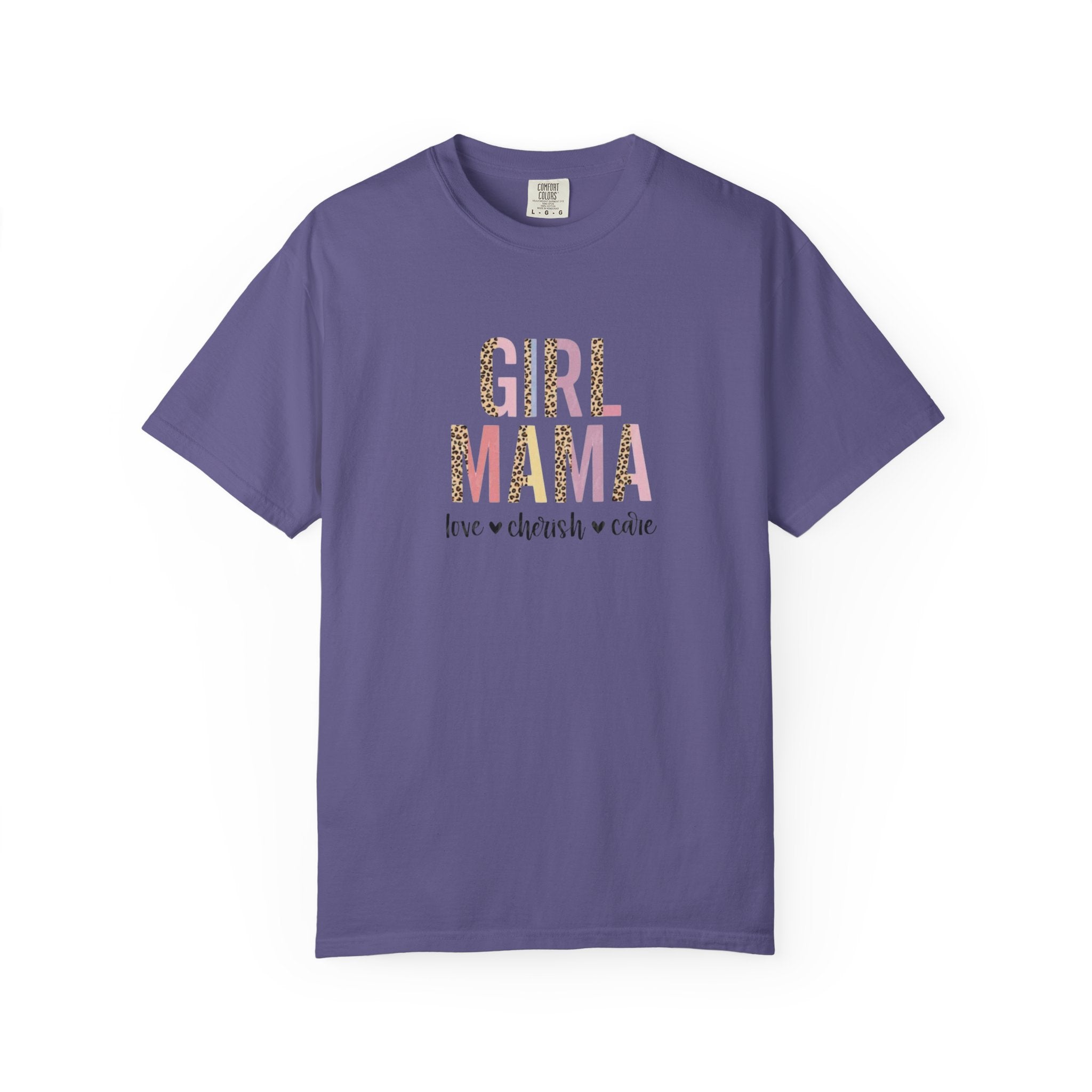 Girl Mama T-Shirt — Floral Leopard Print “Girl Mama” Graphic Tee (Love • Cherish • Cuddle)