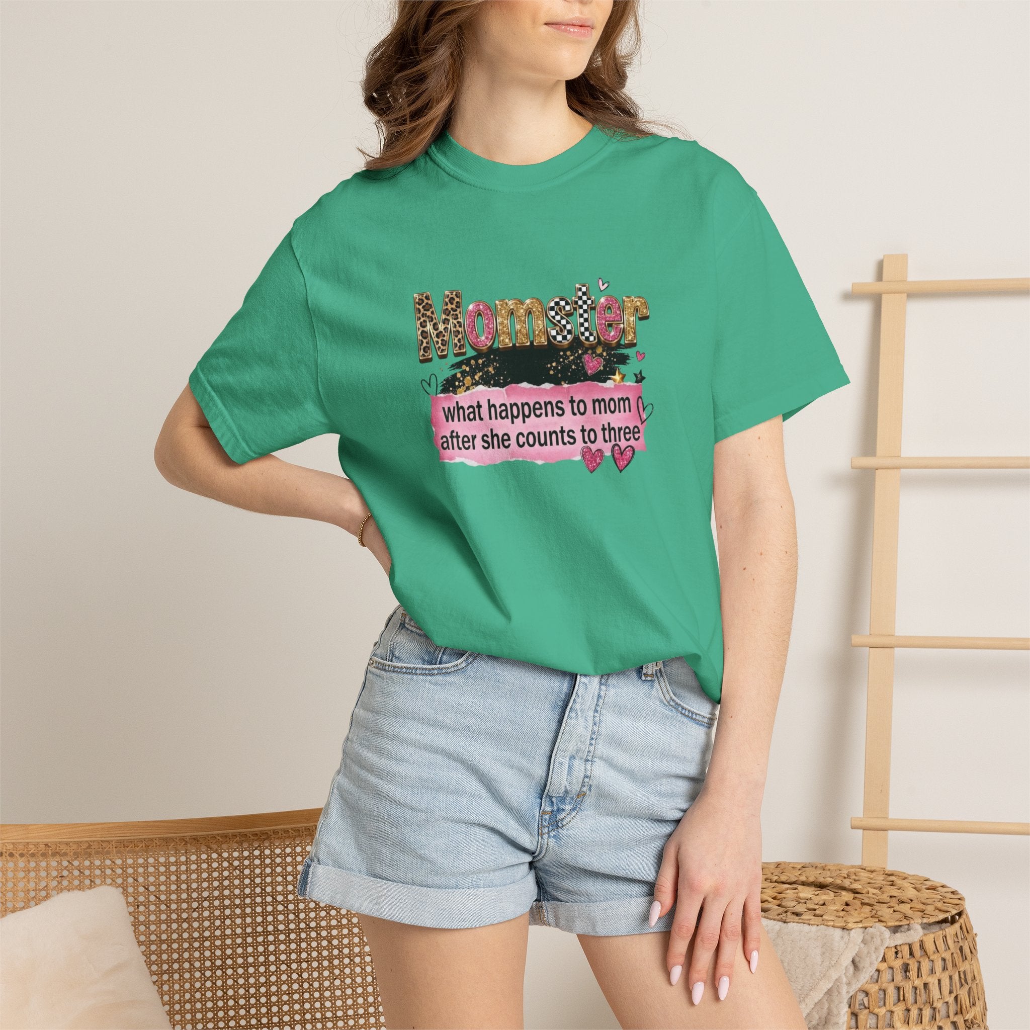 Momster T-Shirt – "What Happens to Mom After She Counts to Three" Funny Mom Shirt