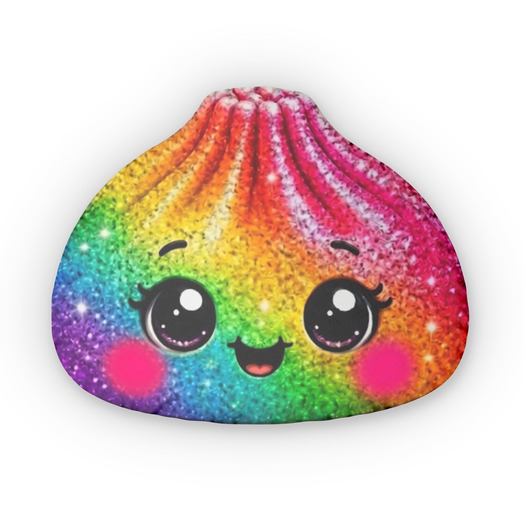 Cute Sparkle Rainbow Dumpling Shaped Pillow