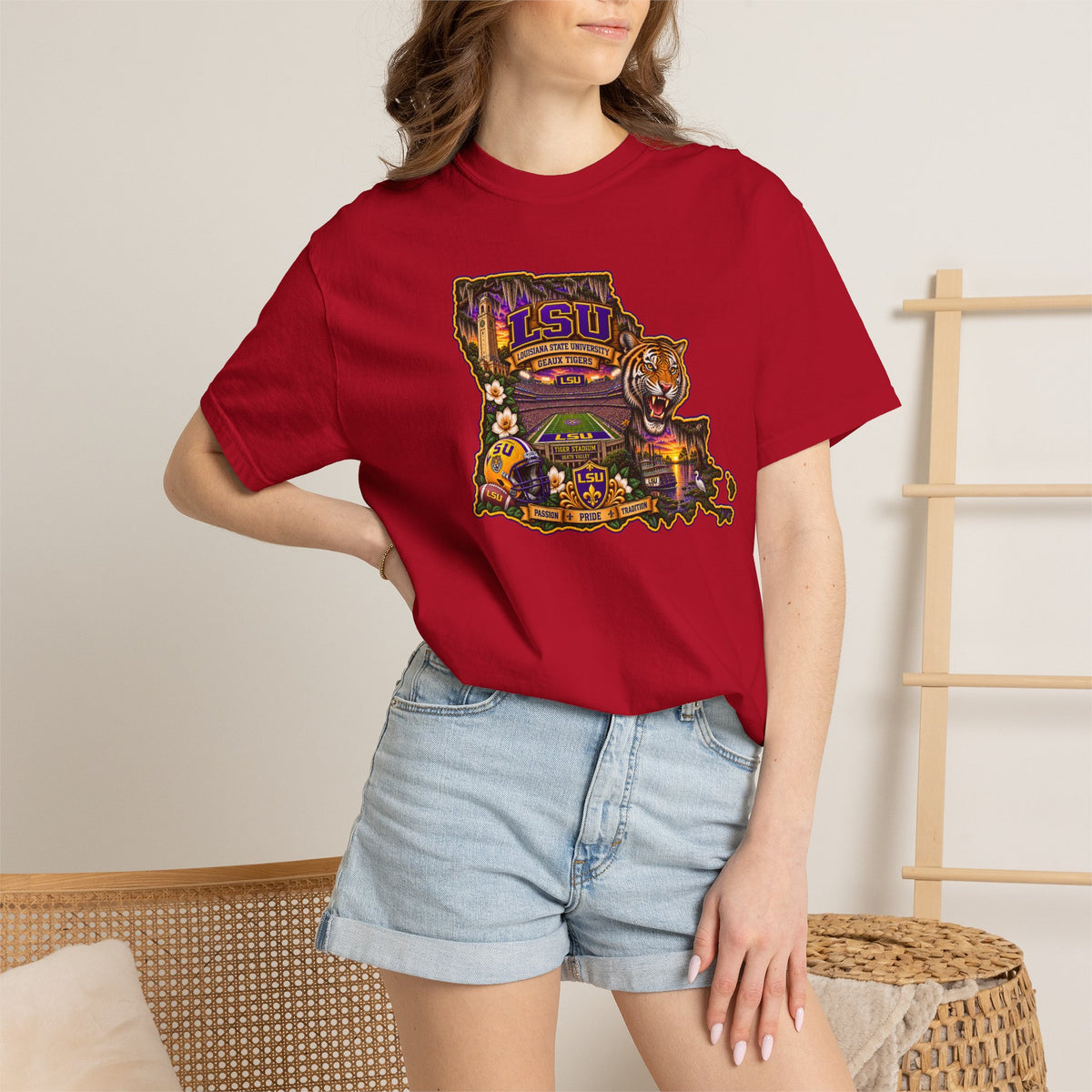 Retro Arcade Tee — Vintage Game Console Louisiana T-Shirt\