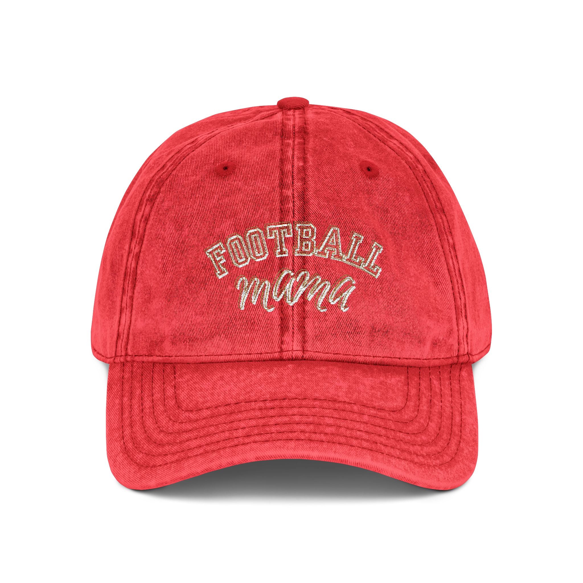 Football Mama Vintage Embroidered Cap