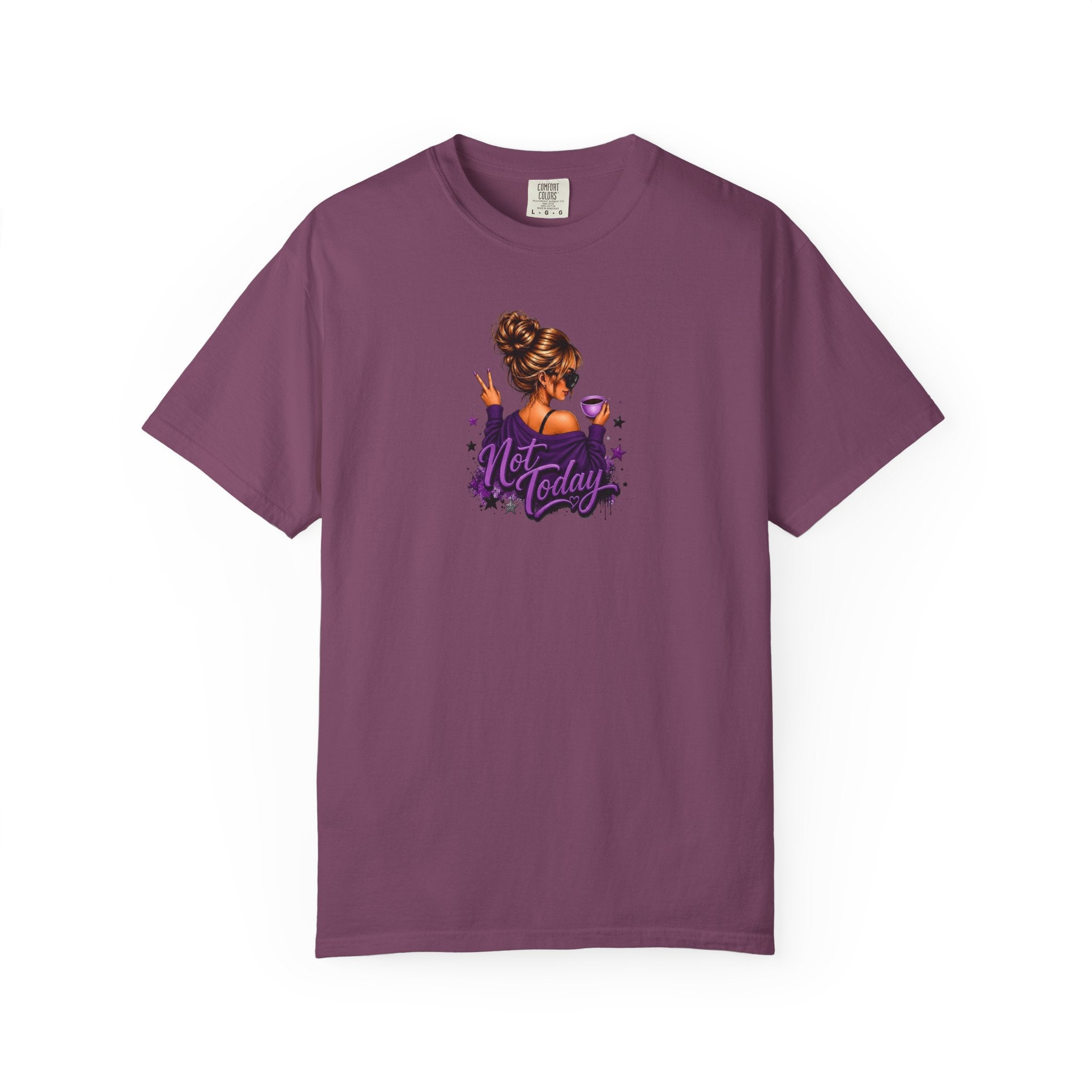 'Not Today' Purple Illustration T-Shirt