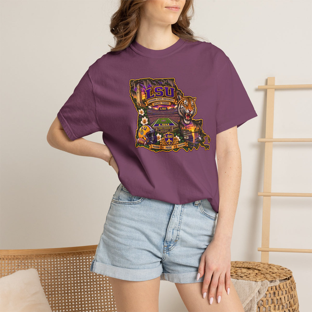 Retro Arcade Tee — Vintage Game Console Louisiana T-Shirt\