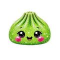 Cute Glitter Green Dumpling Sticker