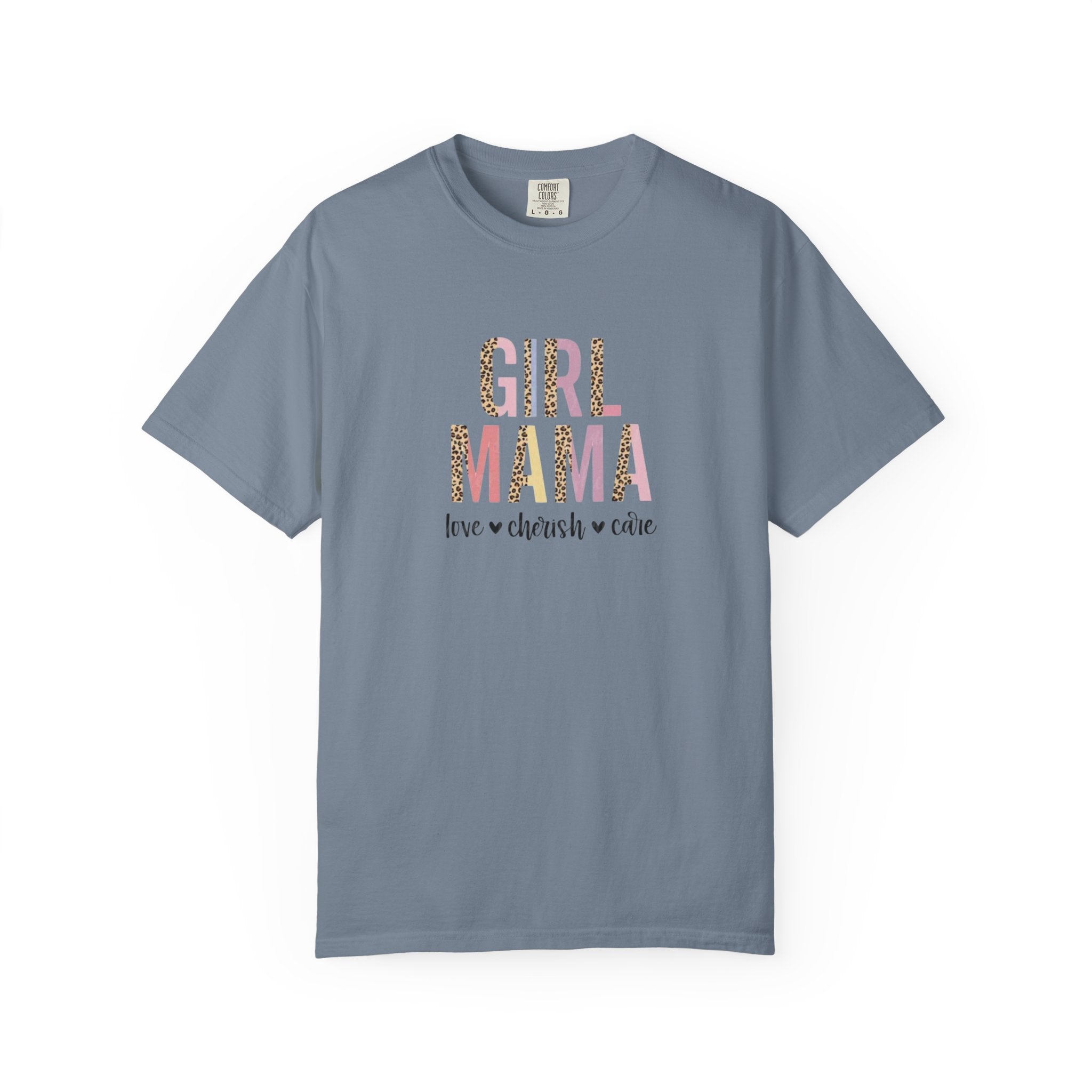 Girl Mama T-Shirt — Floral Leopard Print “Girl Mama” Graphic Tee (Love • Cherish • Cuddle)