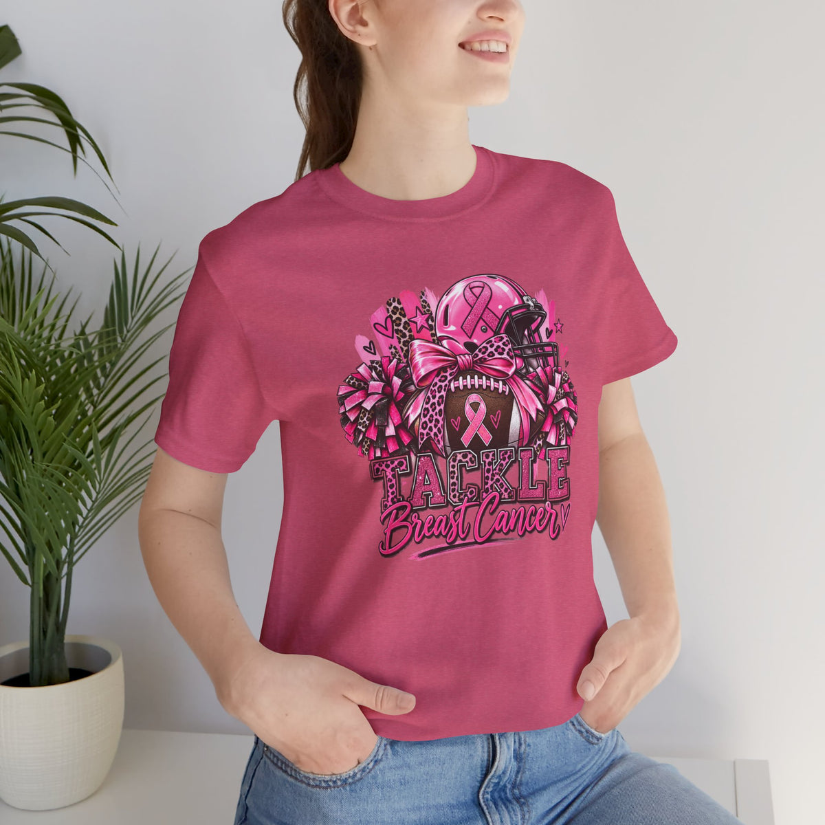 Tackle Breast Cancer Football T-Shirt