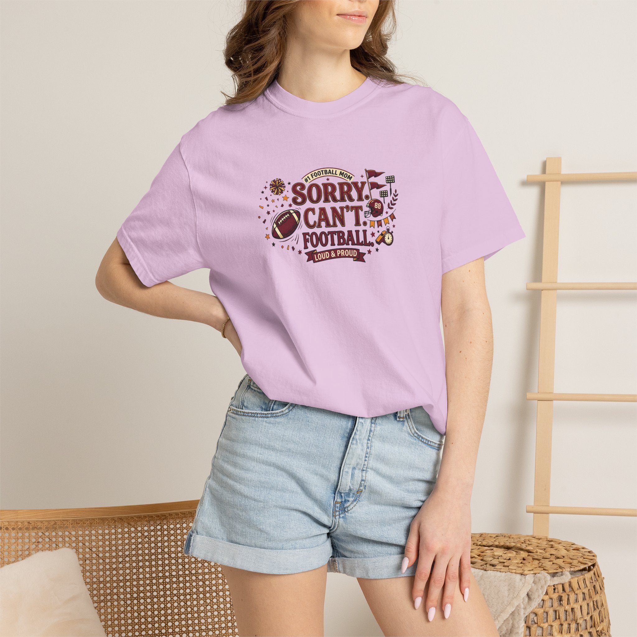 Sorry I Can't, Football T-Shirt