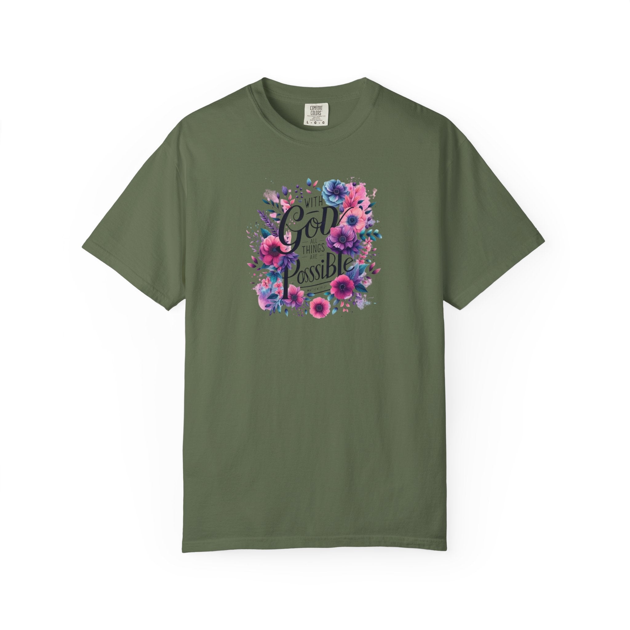God Is Possible Floral T-Shirt