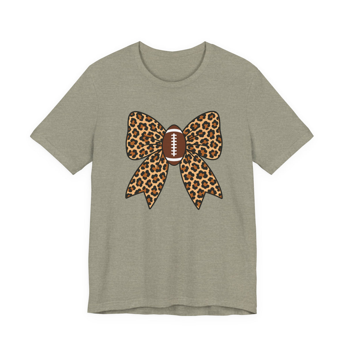 Leopard Football Bow Tee