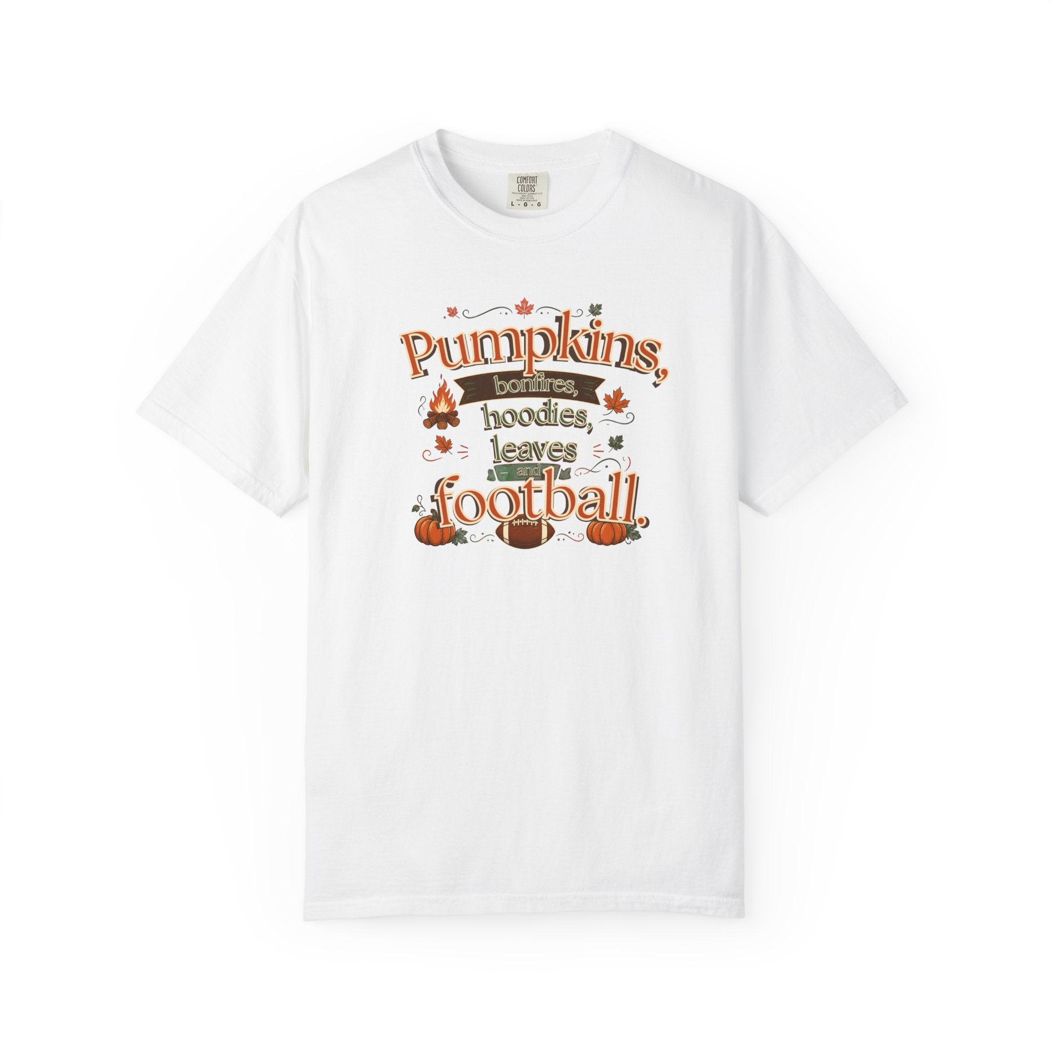 Fall Pumpkins Hoodies Leaves Football T‑Shirt