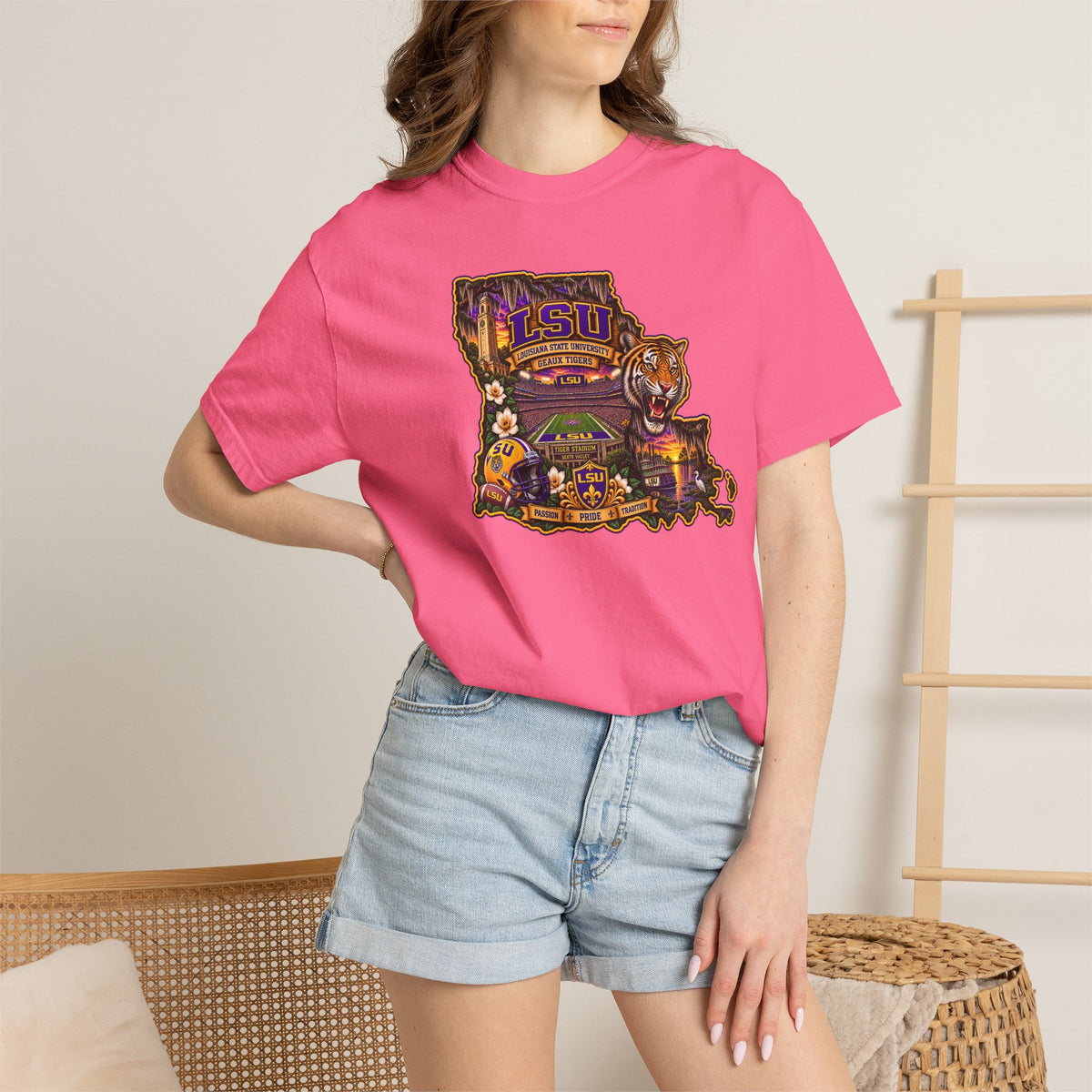 Retro Arcade Tee — Vintage Game Console Louisiana T-Shirt\