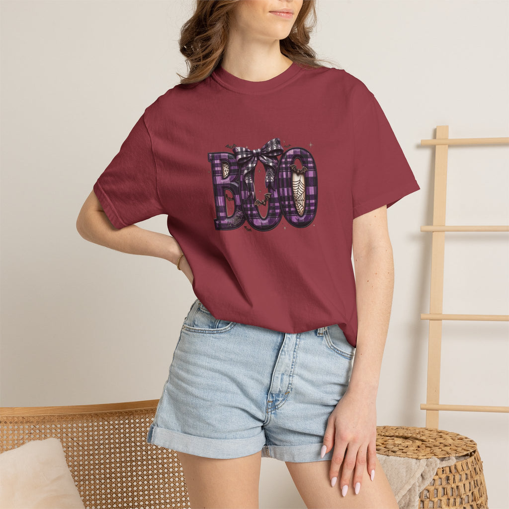 Halloween 'BOO' Plaid T-Shirt