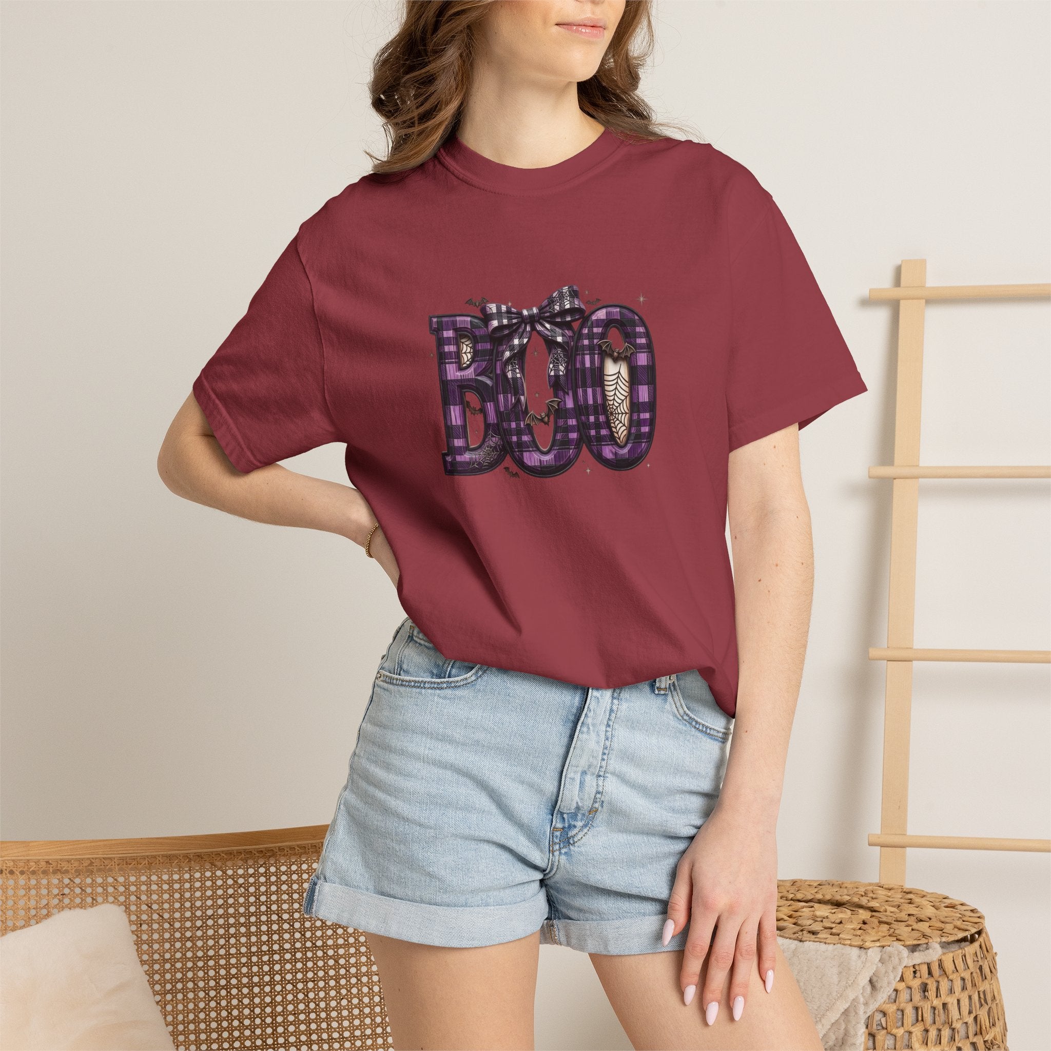 Halloween 'BOO' Plaid T-Shirt