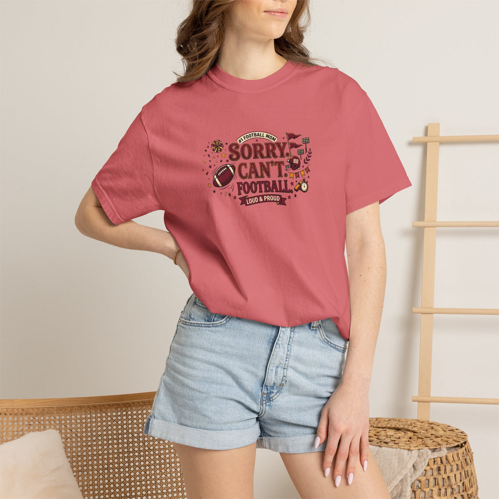 Sorry I Can't, Football T-Shirt