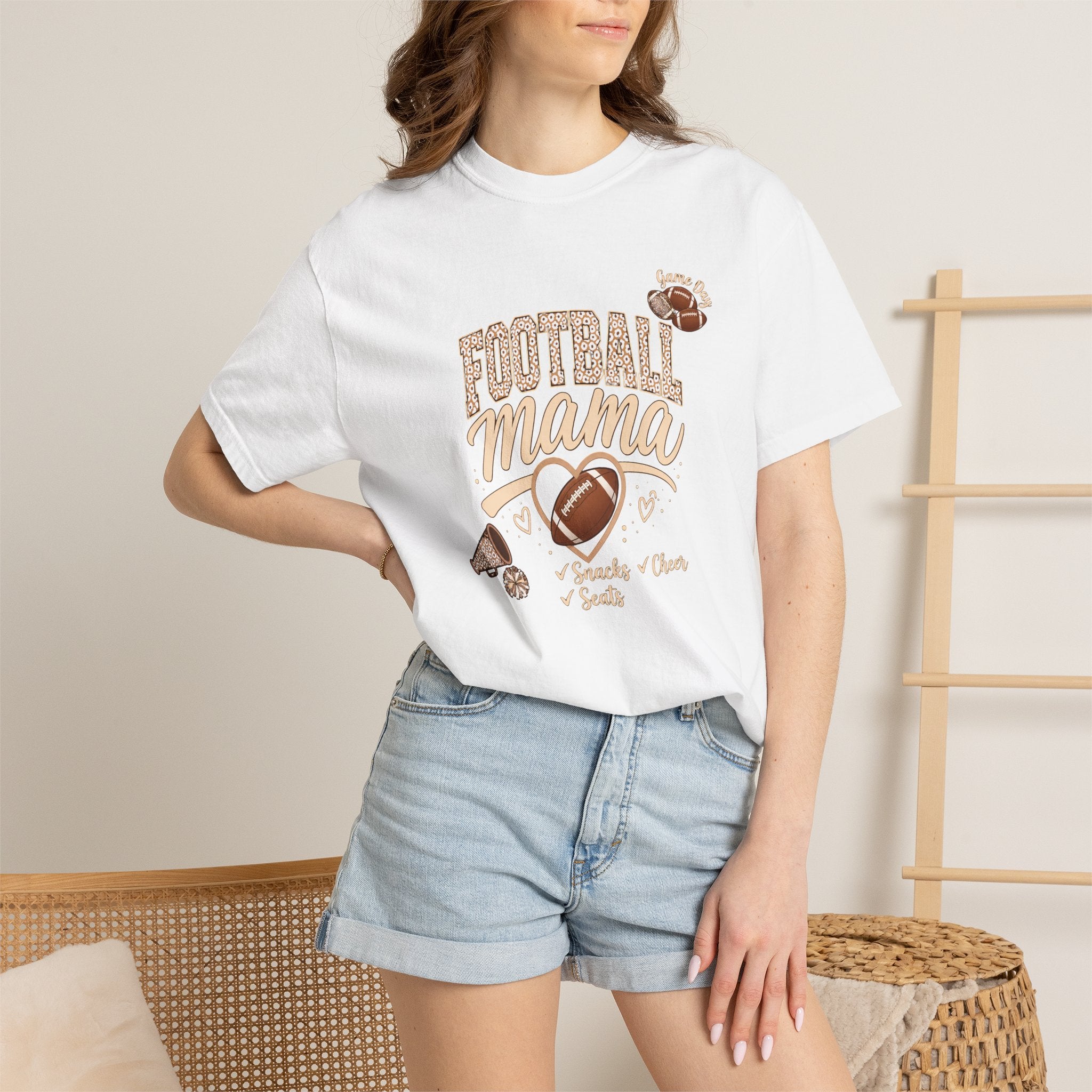 Football Mama T-Shirt — Cute Vintage Football Mom Tee
