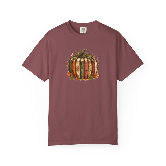 Vintage Fall Pumpkin Book Graphic T-Shirt