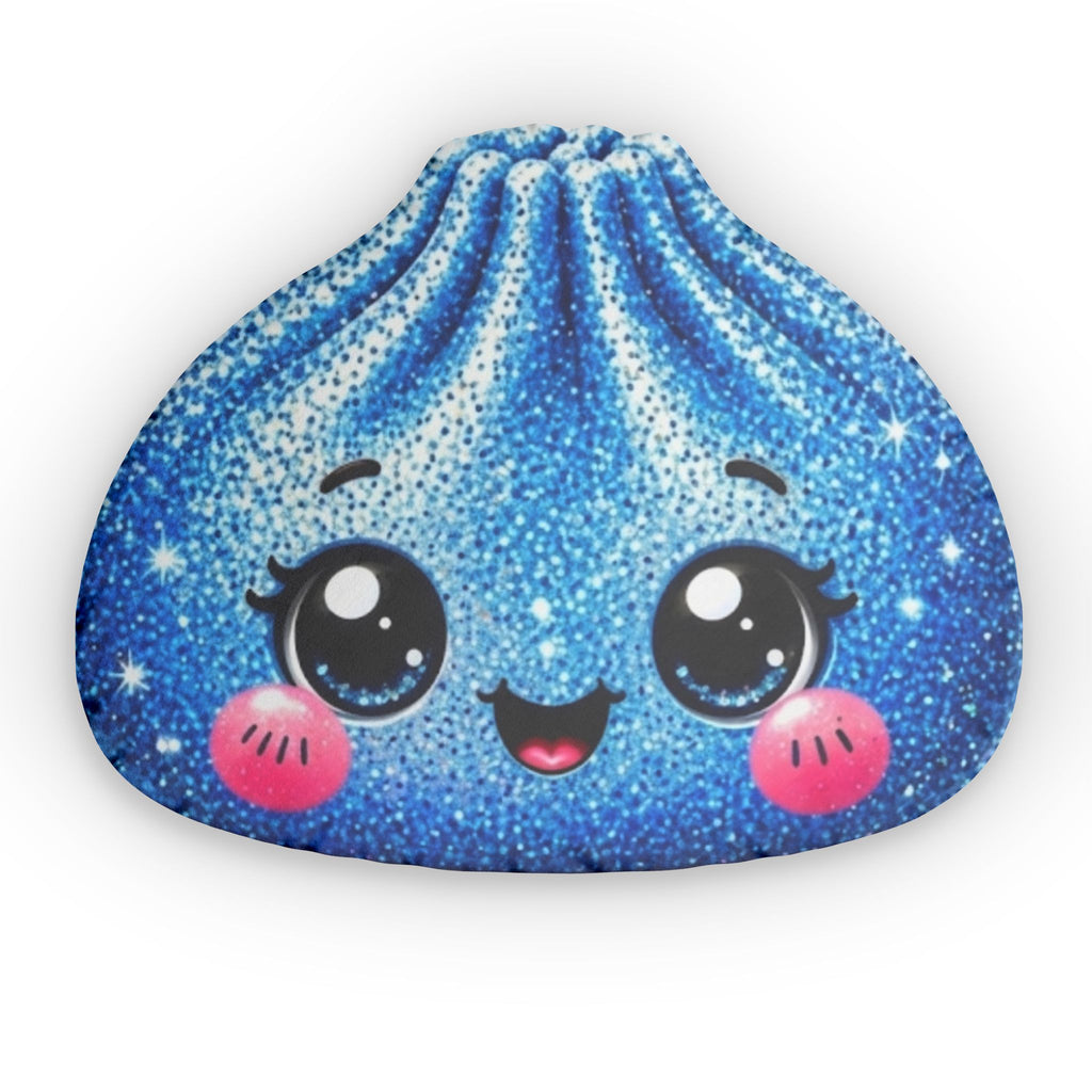 Cute Sparkle Blue Dumpling Shaped Pillow