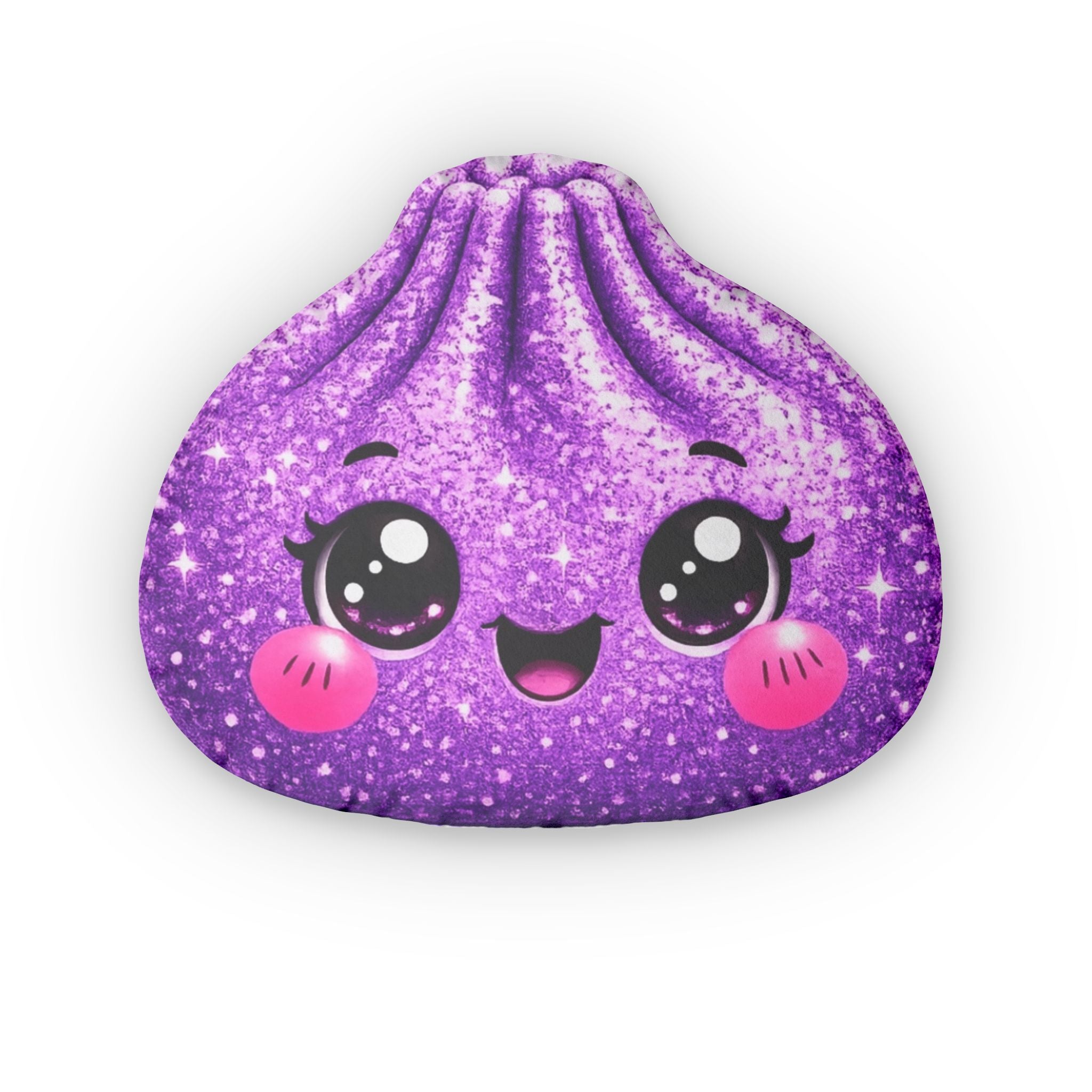 Cute Sparkle Purple Dumpling Shaped Pillow