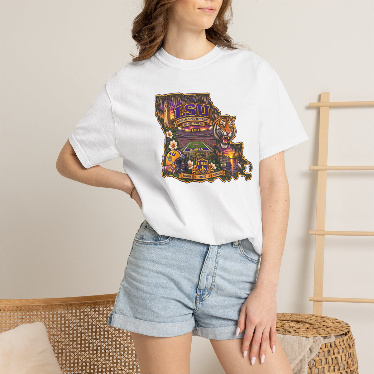 Retro Arcade Tee — Vintage Game Console Louisiana T-Shirt\