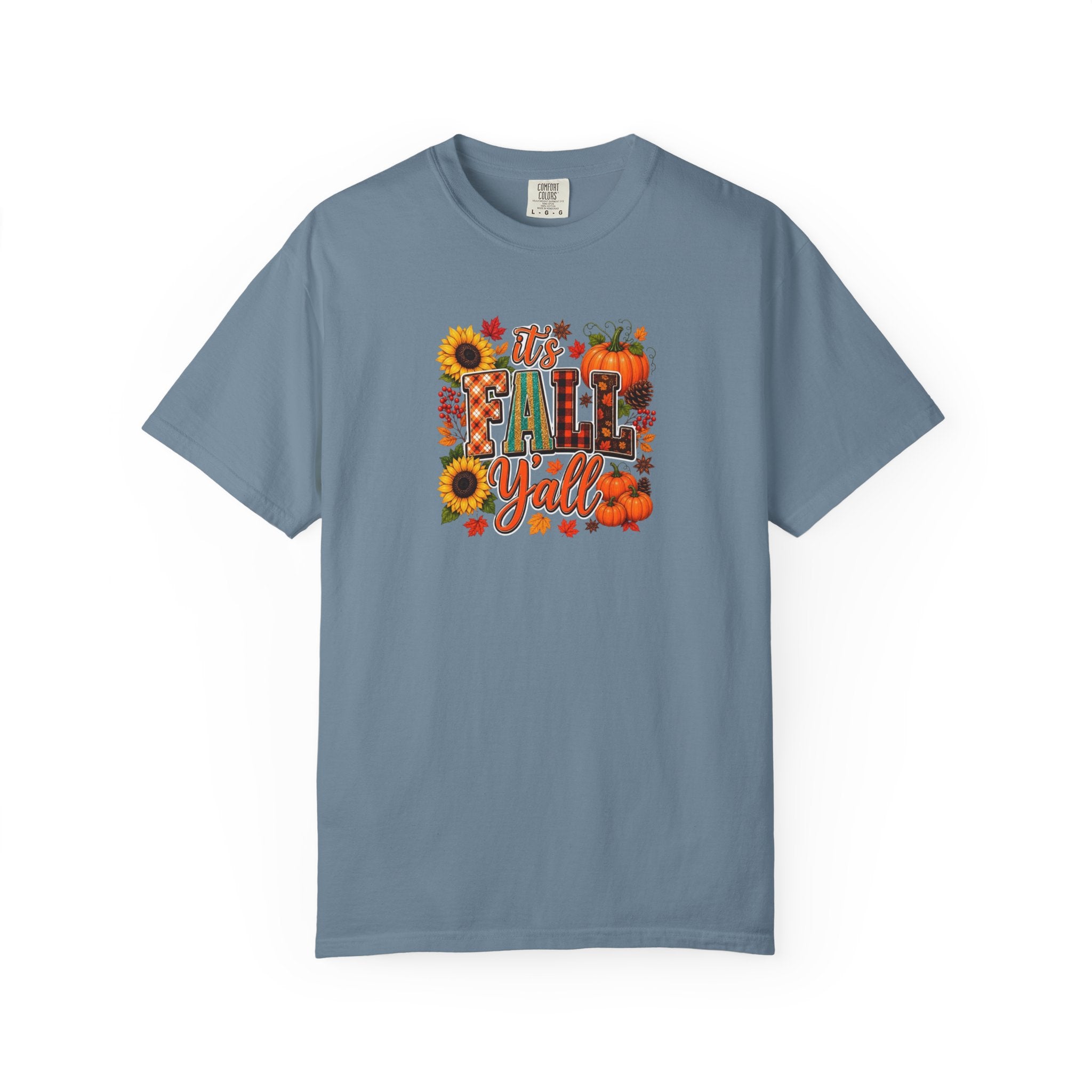 Fall Y'all T-Shirt — Autumn Pumpkin & Sunflower Graphic Tee