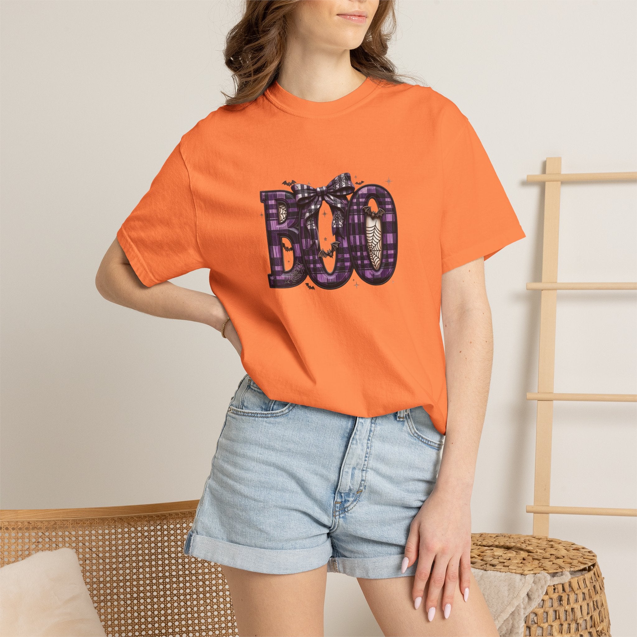Halloween 'BOO' Plaid T-Shirt
