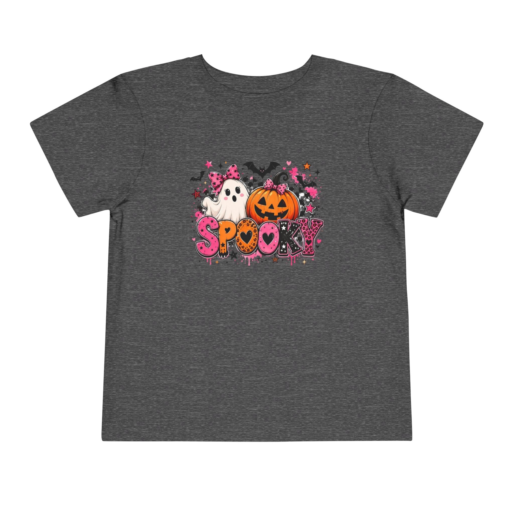 Toddler Tee — "Spooky" Halloween Ghost & Pumpkin Shirt