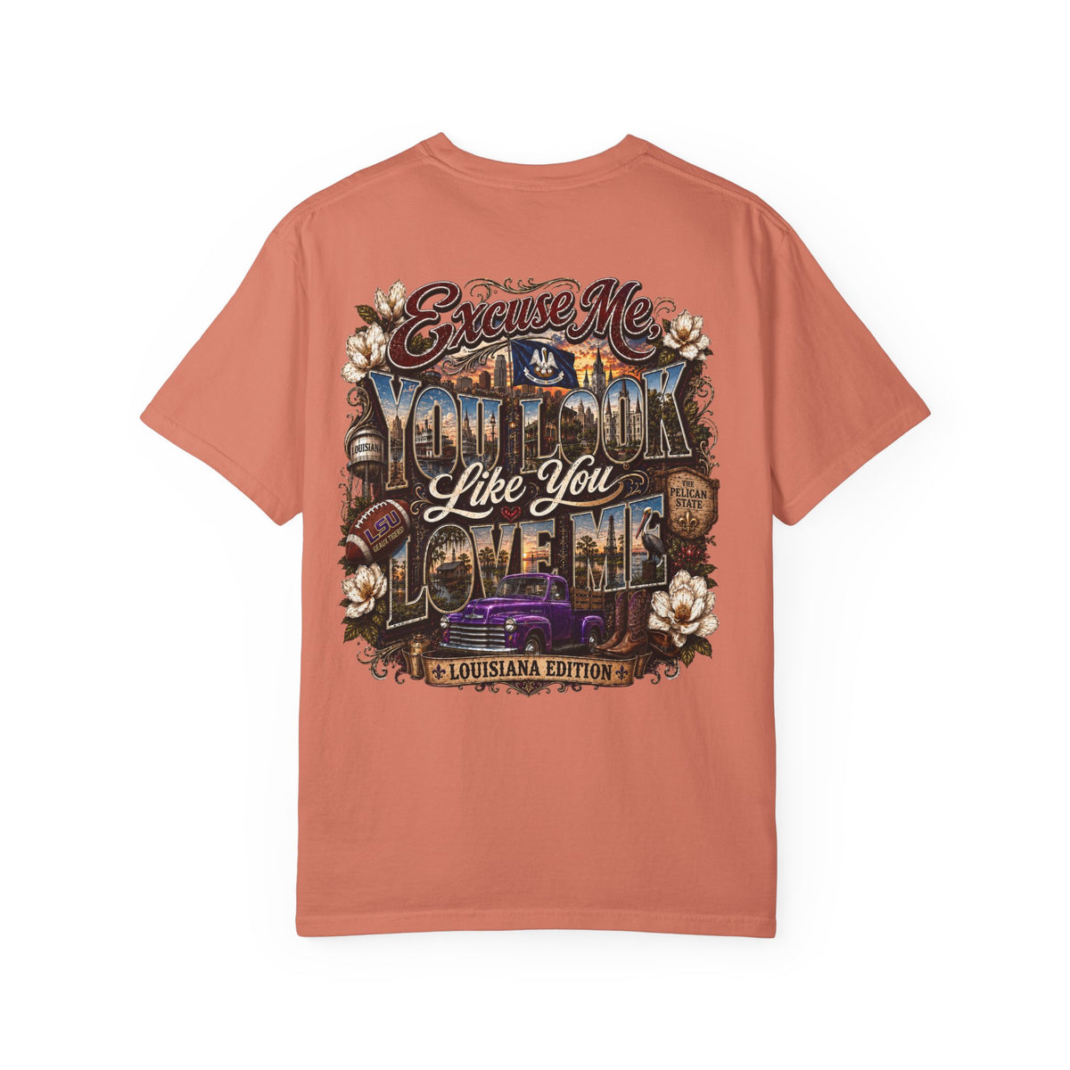 Louisiana Graphic T-Shirt — 'Excuse Me While I Love You' State Pride Tee
