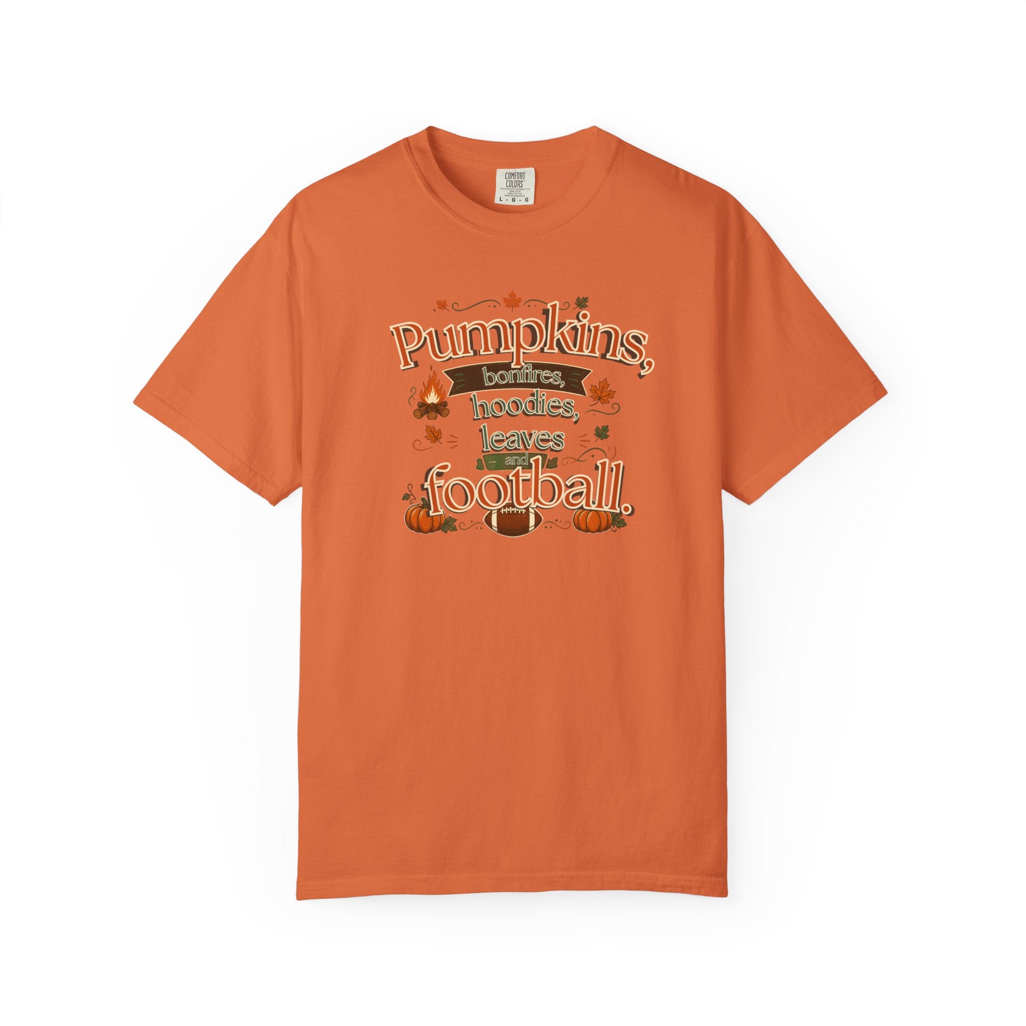 Fall Pumpkins Hoodies Leaves Football T‑Shirt