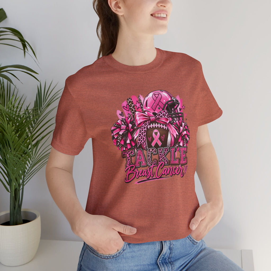 Tackle Breast Cancer Football T-Shirt