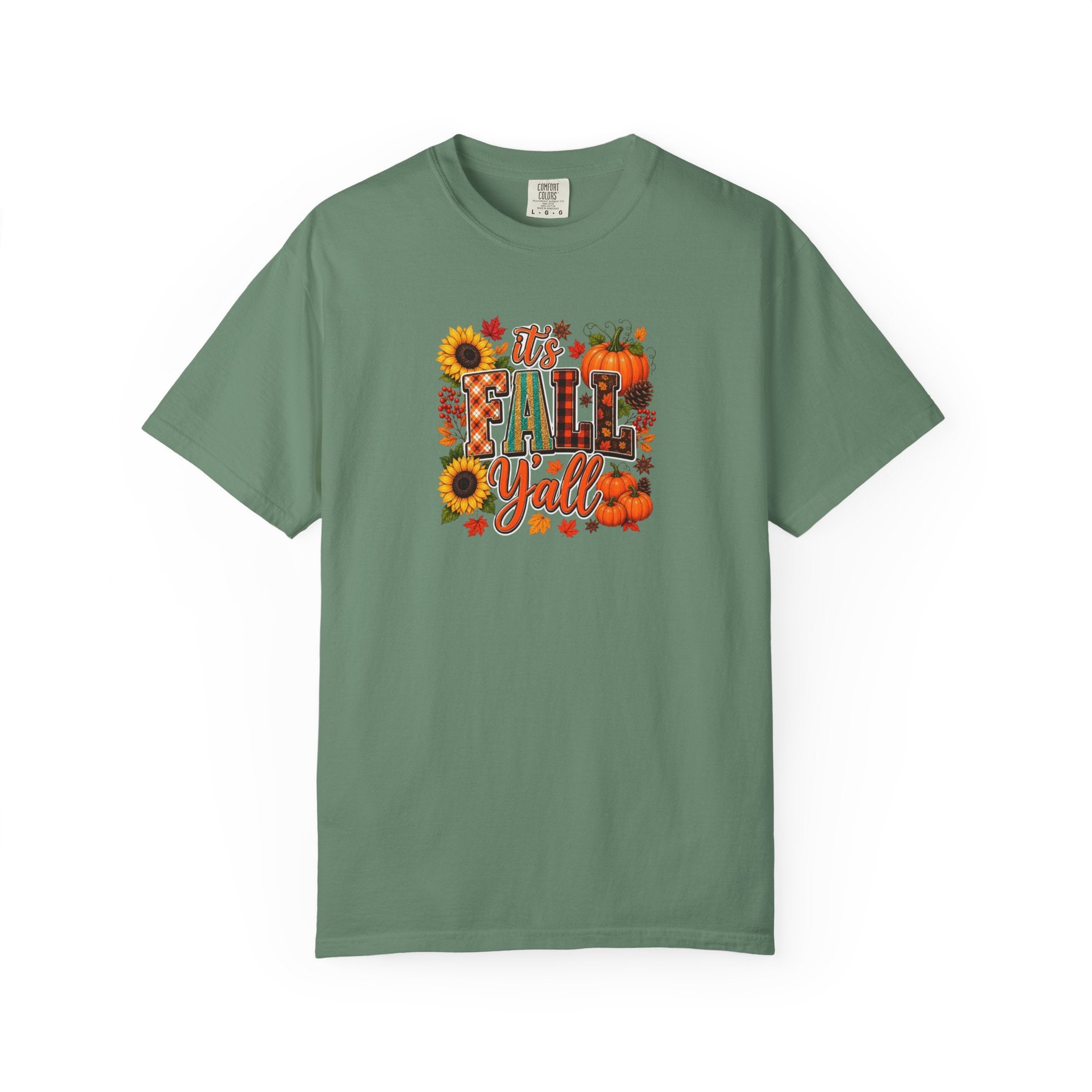 Fall Y'all T-Shirt — Autumn Pumpkin & Sunflower Graphic Tee