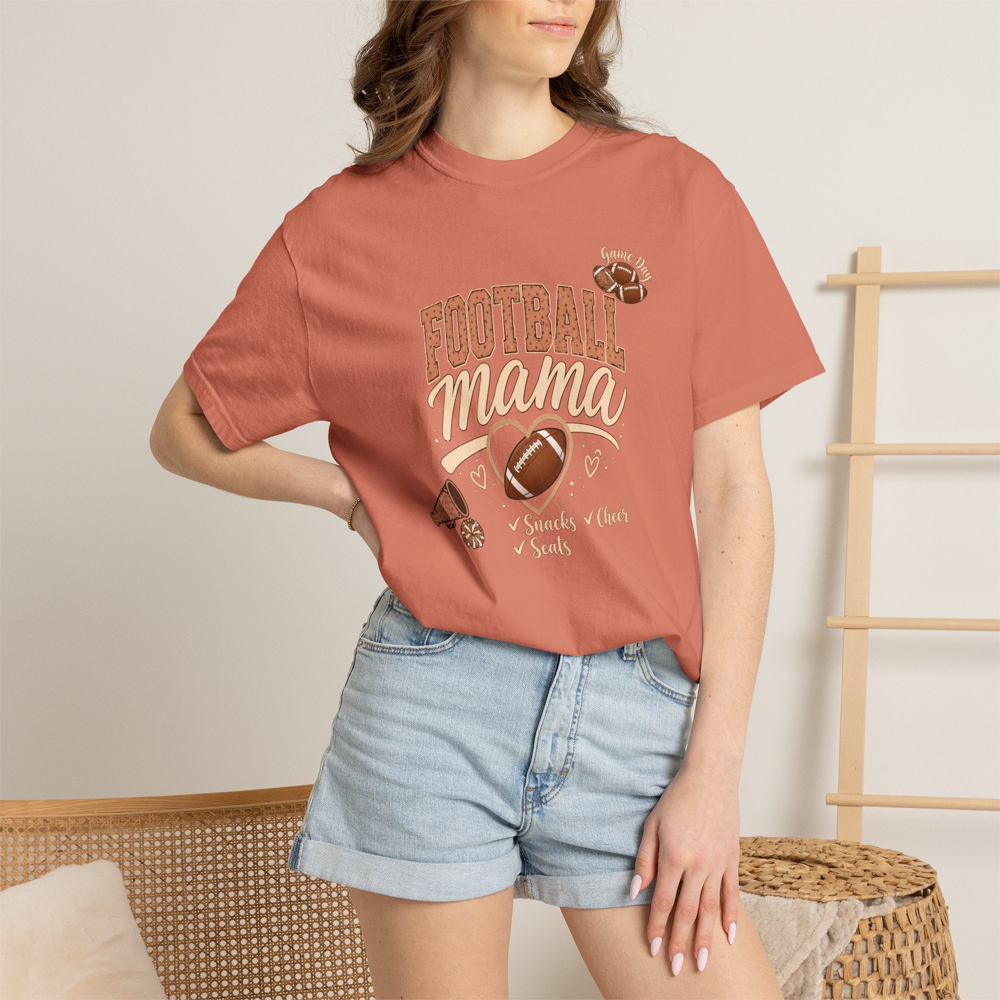 Football Mama T-Shirt — Cute Vintage Football Mom Tee