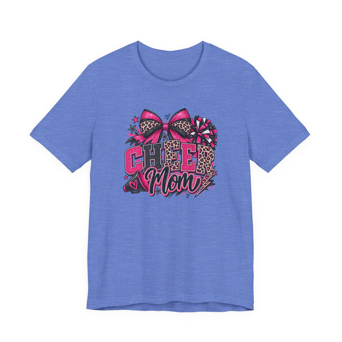 Pink Leopard Cheerleading Mom Tee