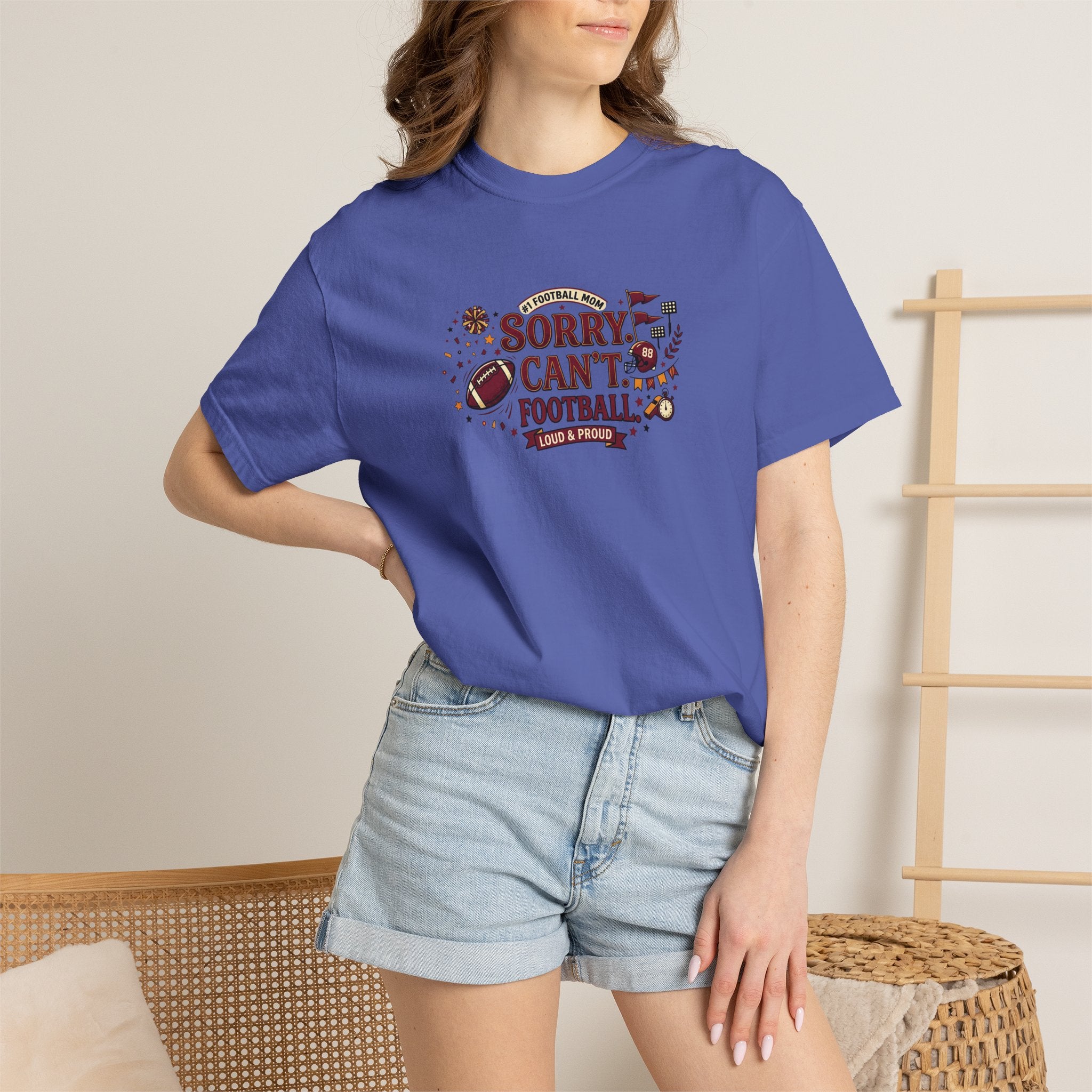 Sorry I Can't, Football T-Shirt