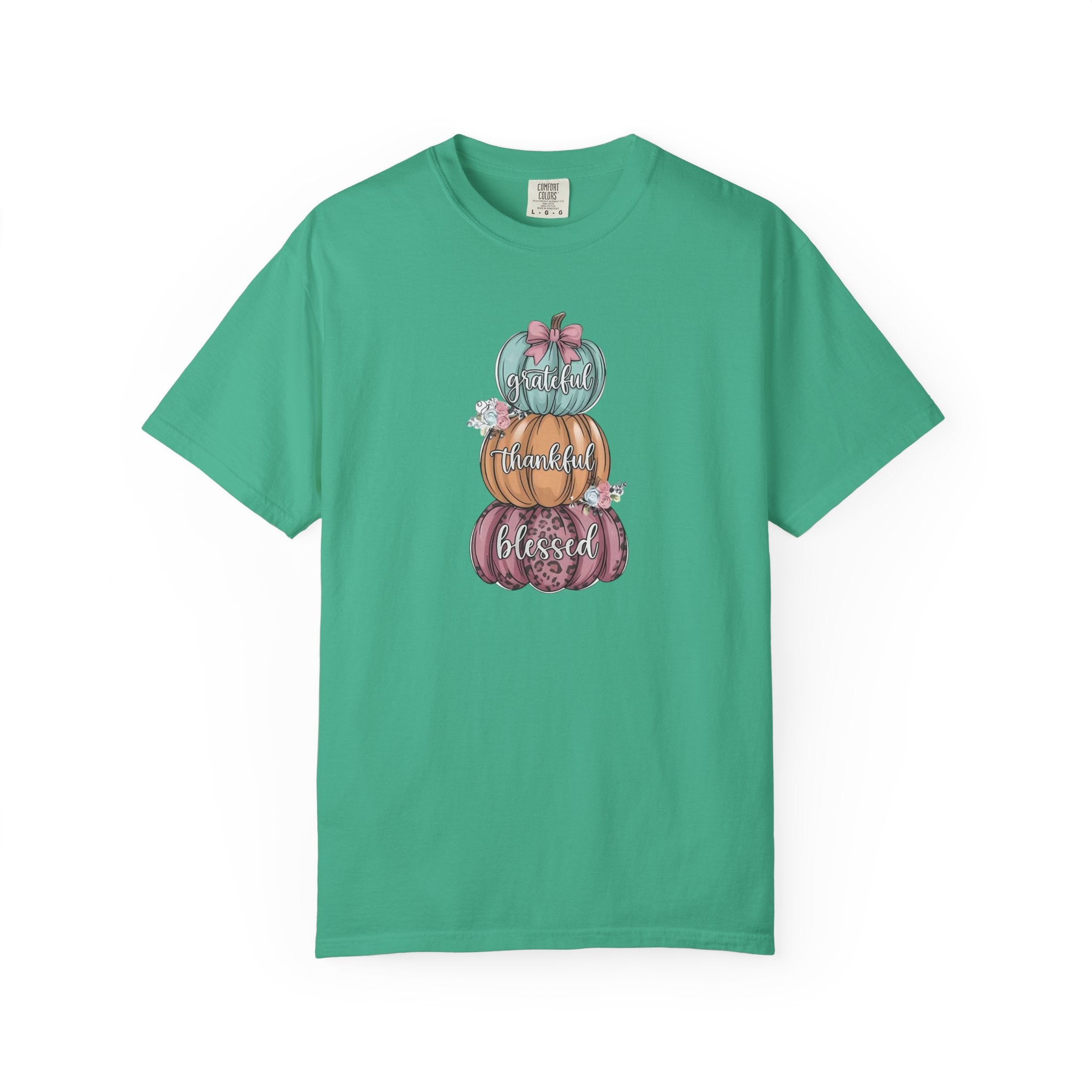 Pumpkin Stack "Grateful Thankful Blessed" T-Shirt