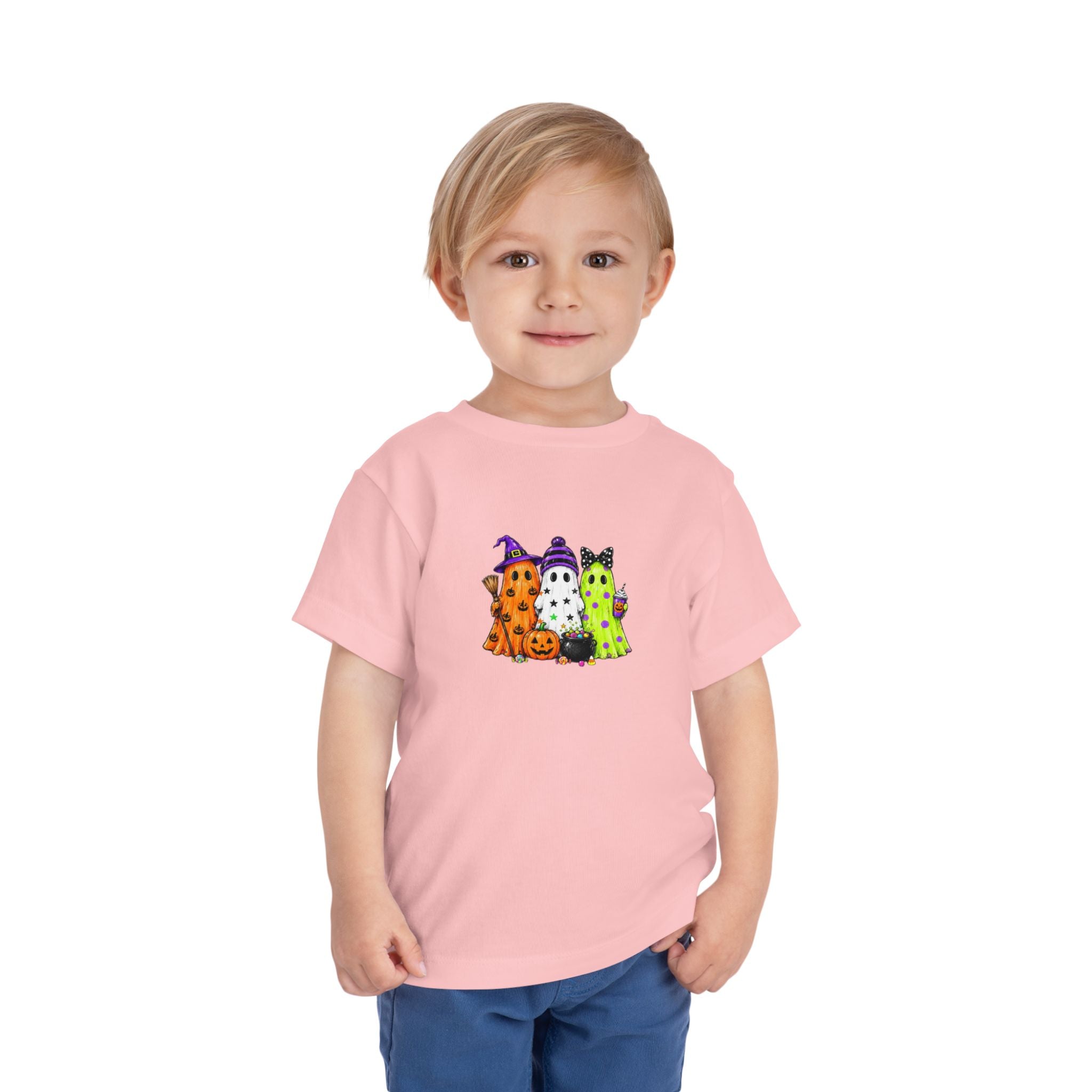 Toddler Halloween Ghosts Short Sleeve Tee