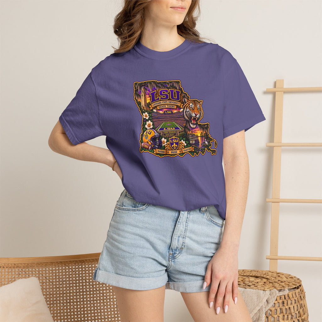 Retro Arcade Tee — Vintage Game Console Louisiana T-Shirt\