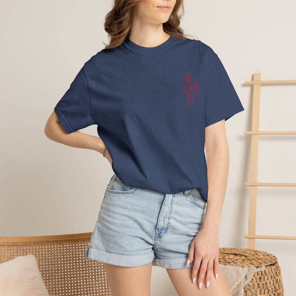 Double Bloom Signature Floral Comfort Colors Tee