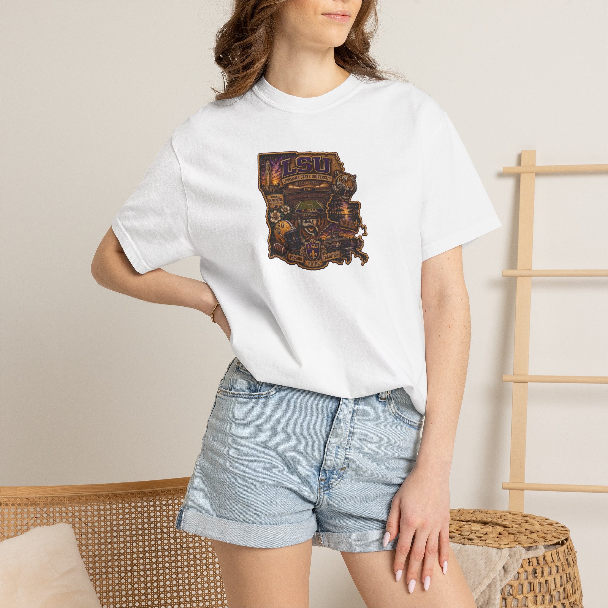 Retro Arcade Tee — Vintage Game Console Louisiana T-Shirt\