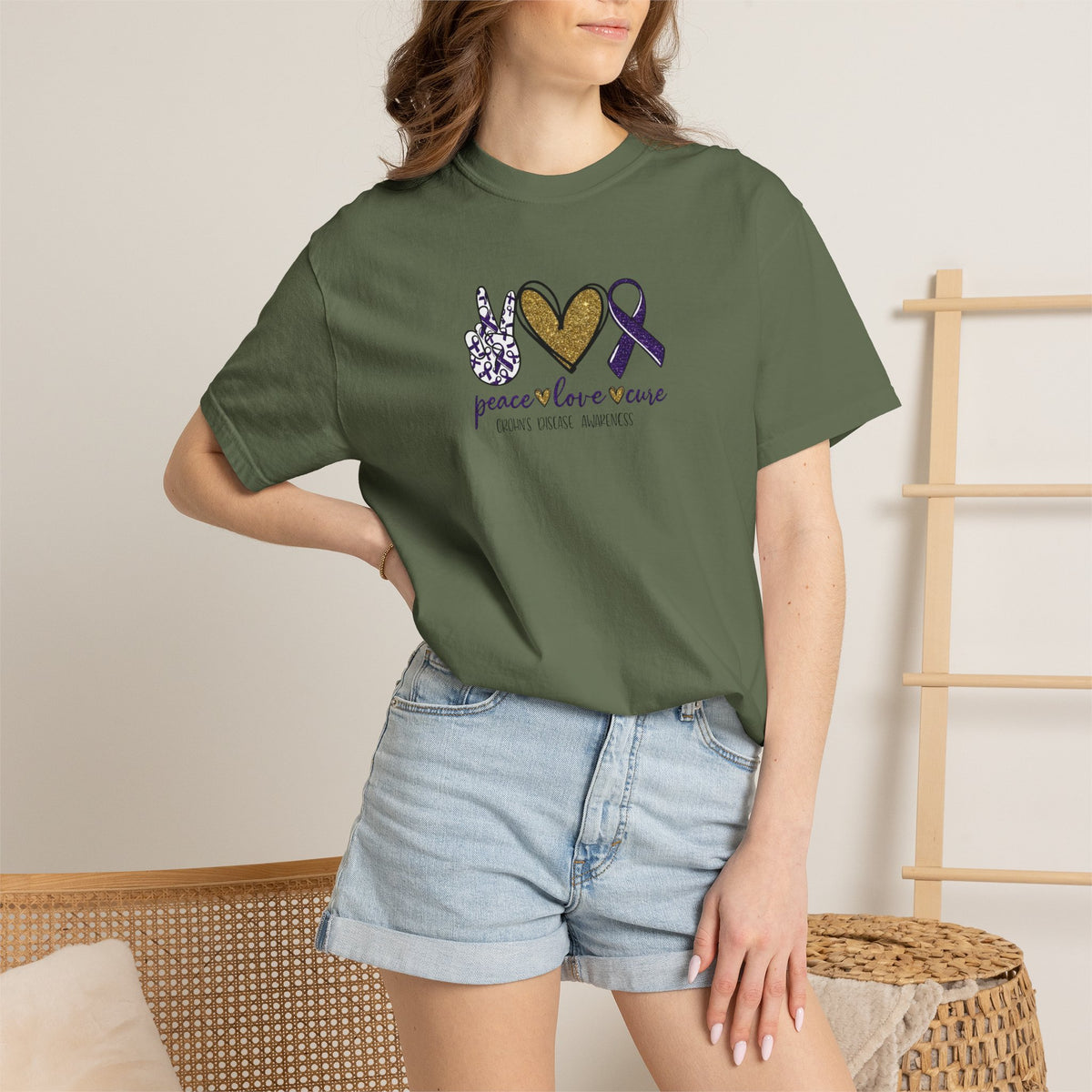 Peace Love Crohn's Awareness T-Shirt
