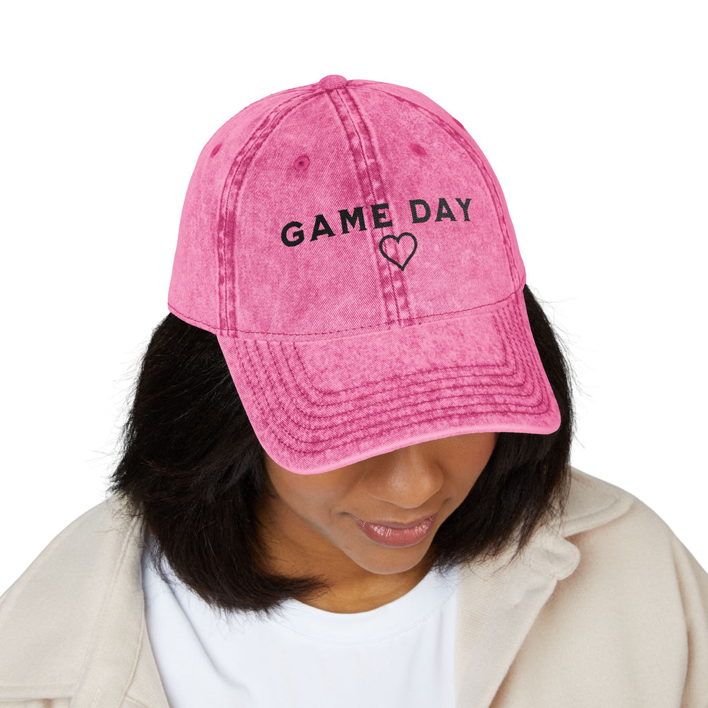 Game Day Heart Vintage Cap
