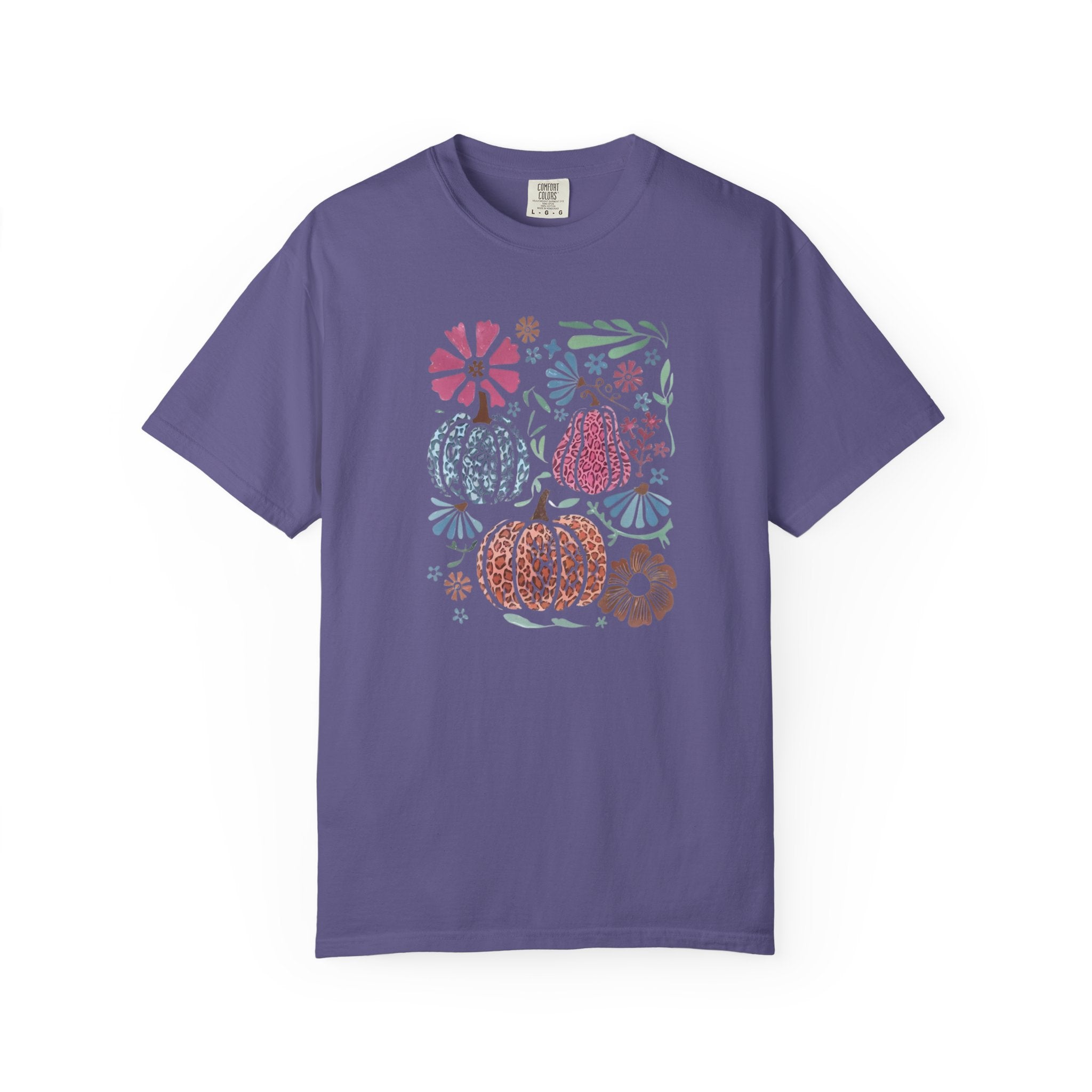 Autumn Floral Pumpkins T-Shirt