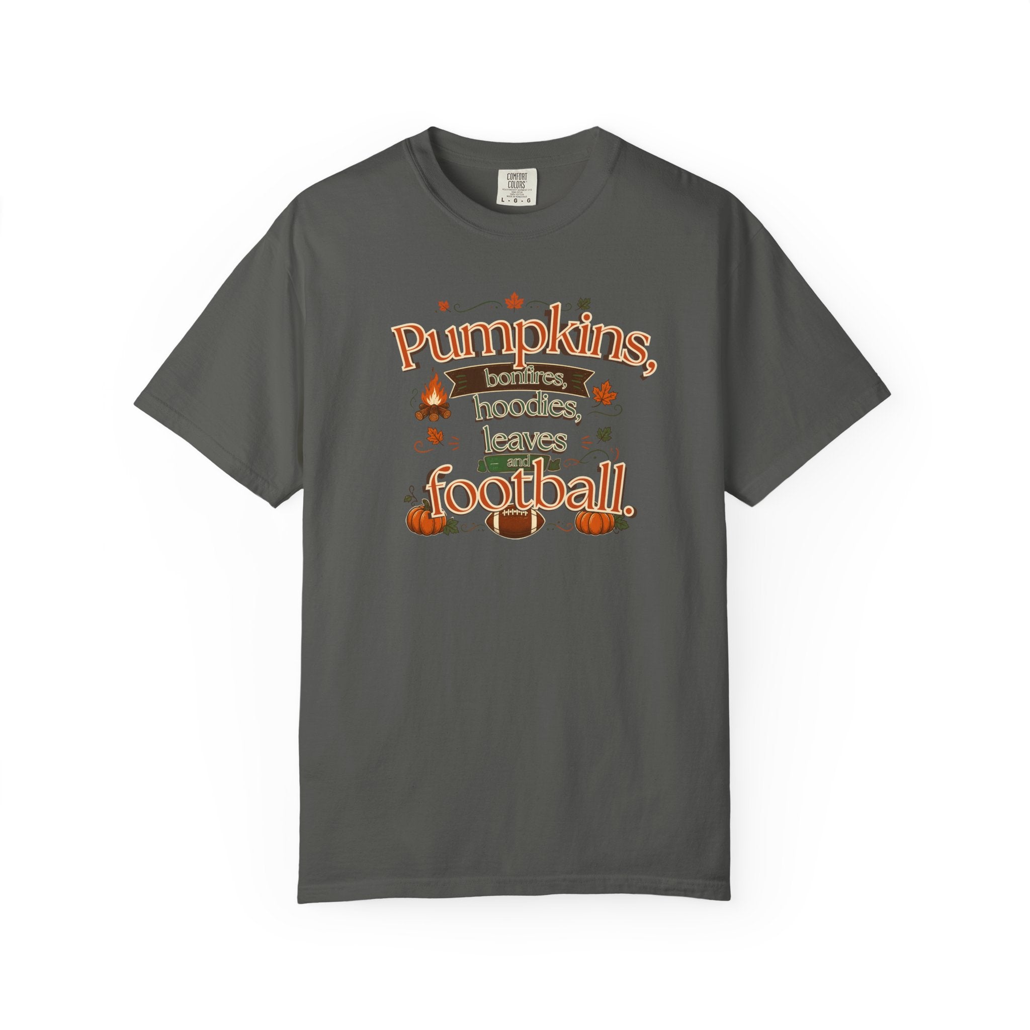 Fall Pumpkins Hoodies Leaves Football T‑Shirt