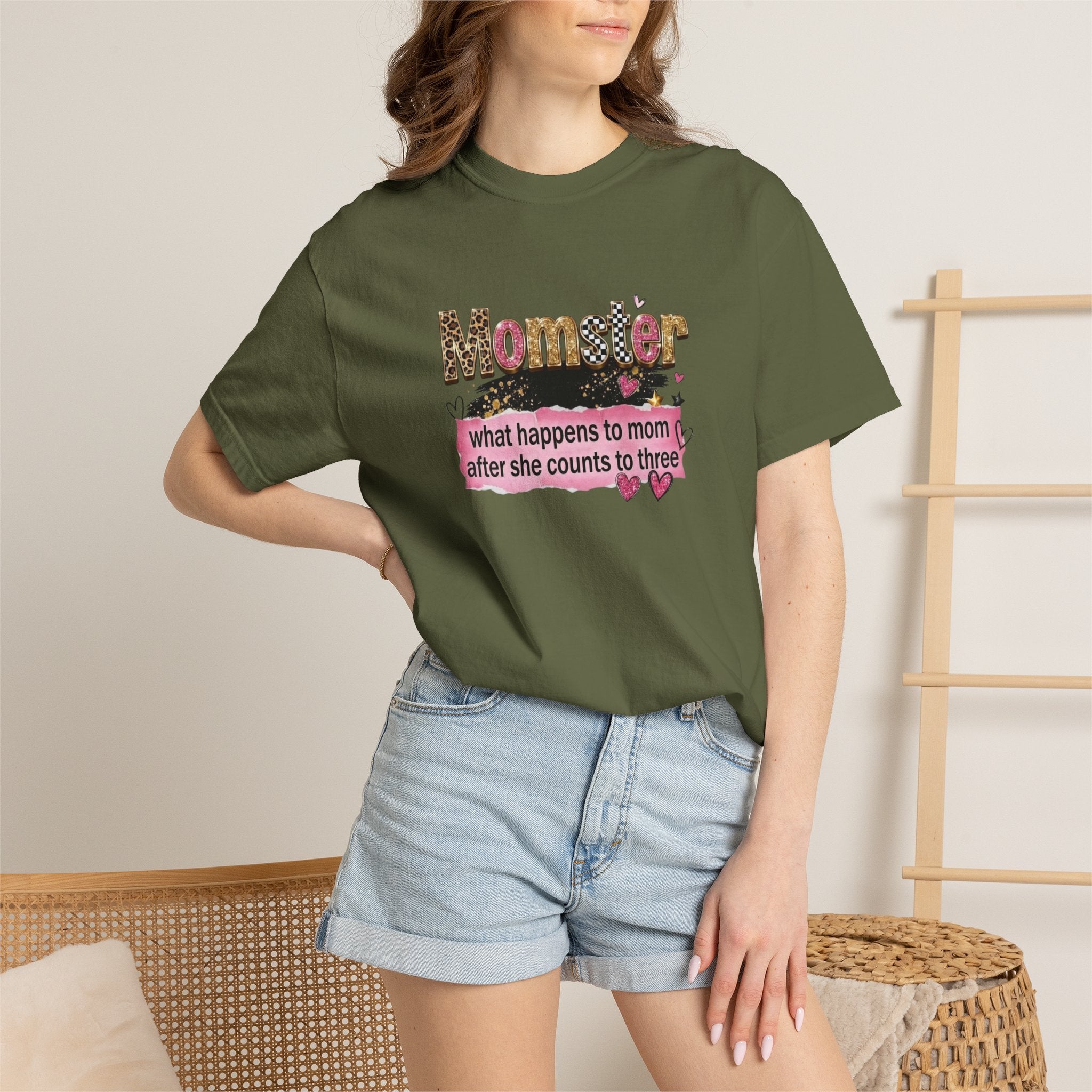 Momster T-Shirt – "What Happens to Mom After She Counts to Three" Funny Mom Shirt