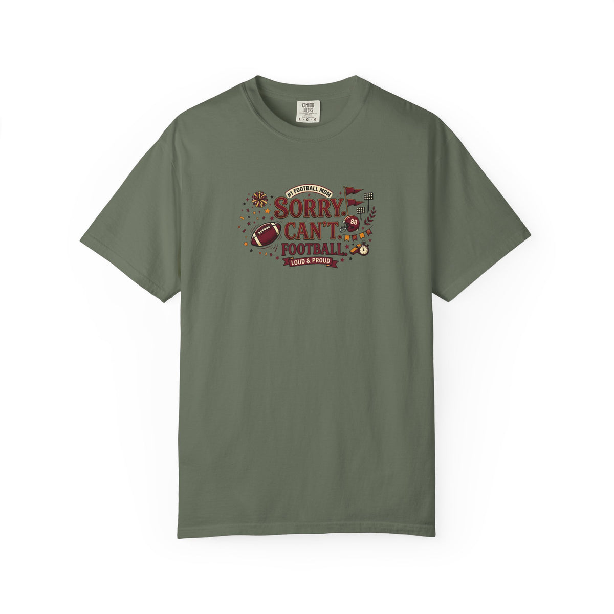 Sorry I Can't, Football T-Shirt