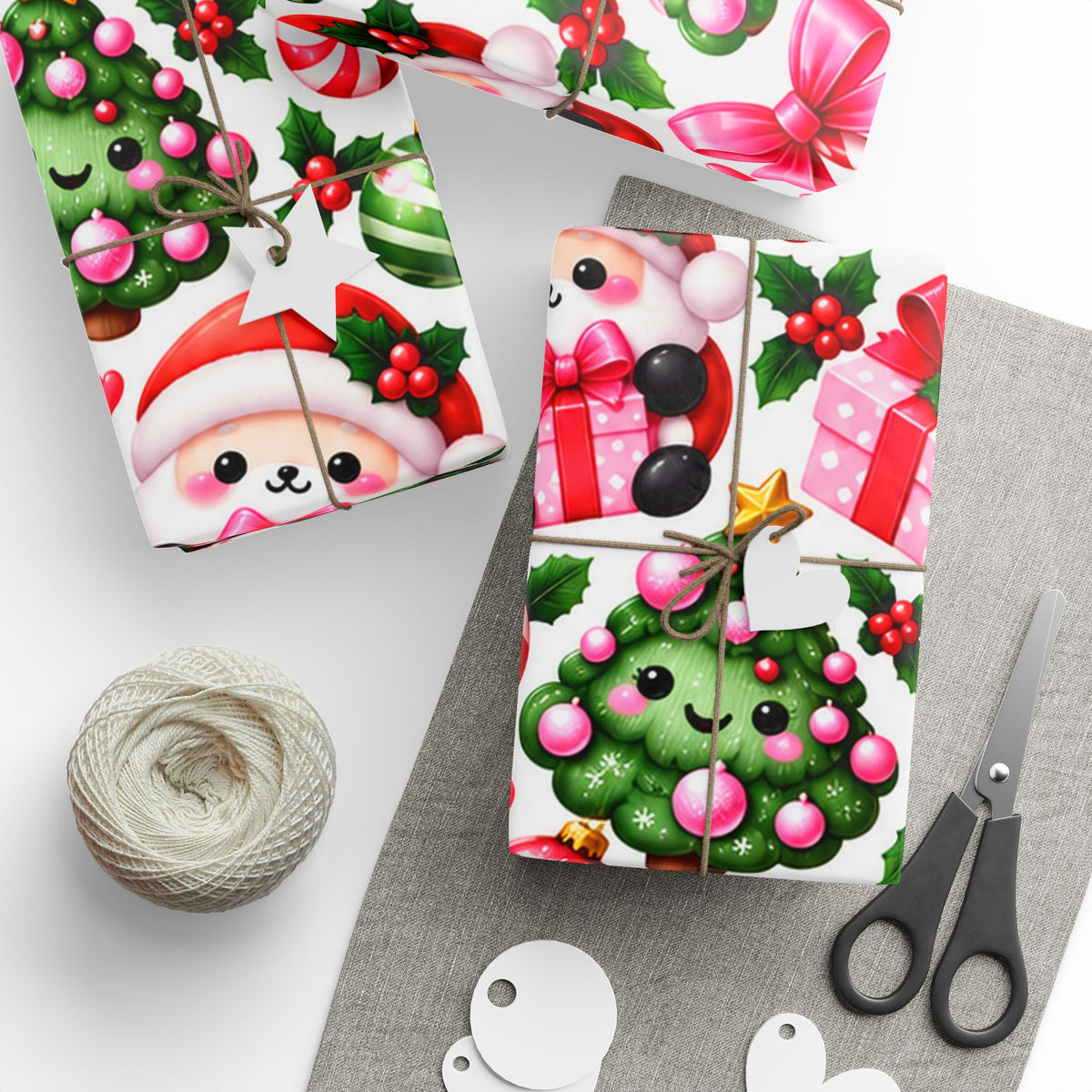 Christmas Squishies | Cute Kawaii Christmas Wrapping Paper
