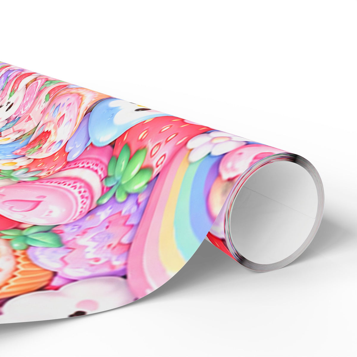 Kawaii Squishies Wrapping Paper – Cute Pastel Pink Gift Wrap