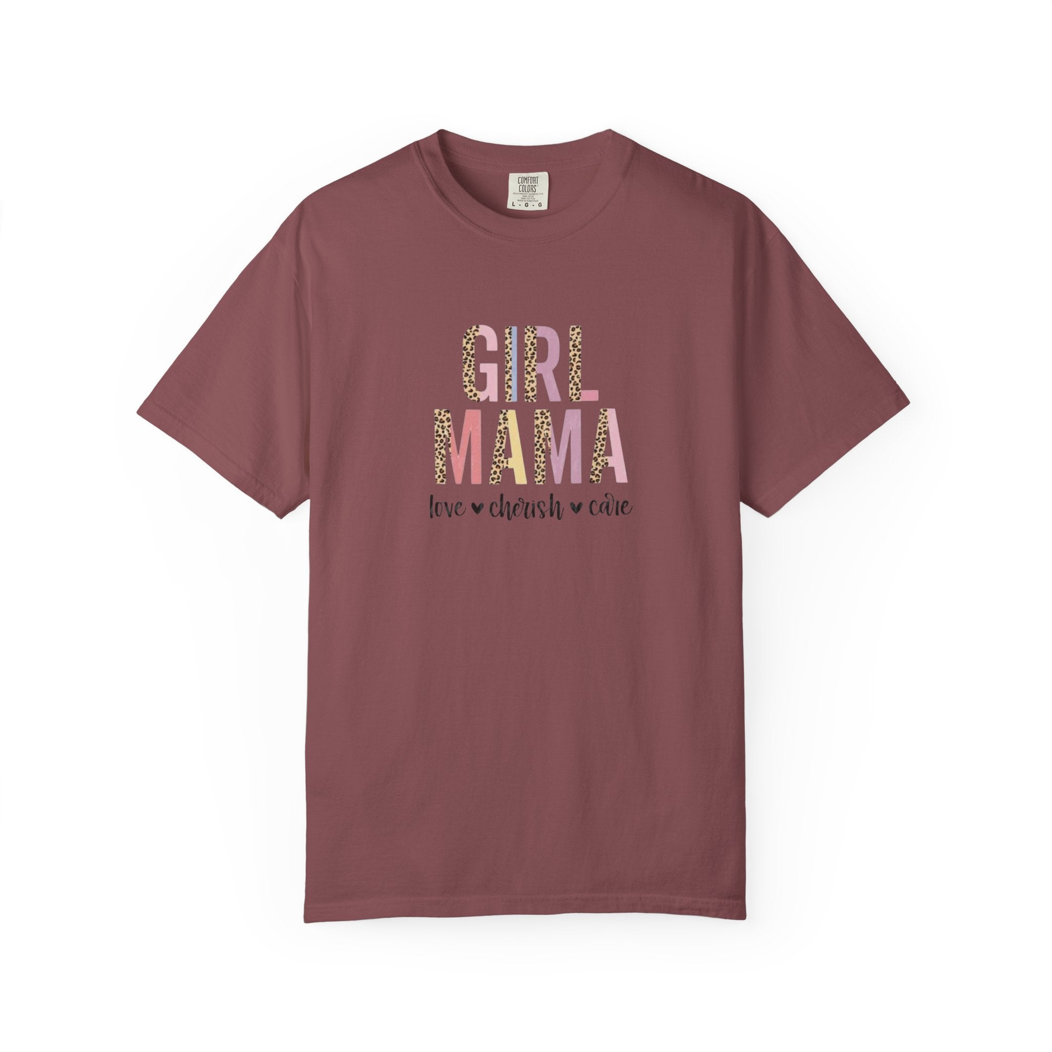 Girl Mama T-Shirt — Floral Leopard Print “Girl Mama” Graphic Tee (Love • Cherish • Cuddle)
