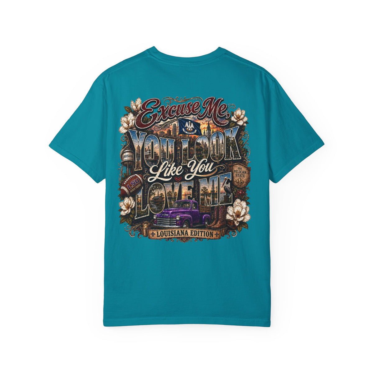 Louisiana Graphic T-Shirt — 'Excuse Me While I Love You' State Pride Tee