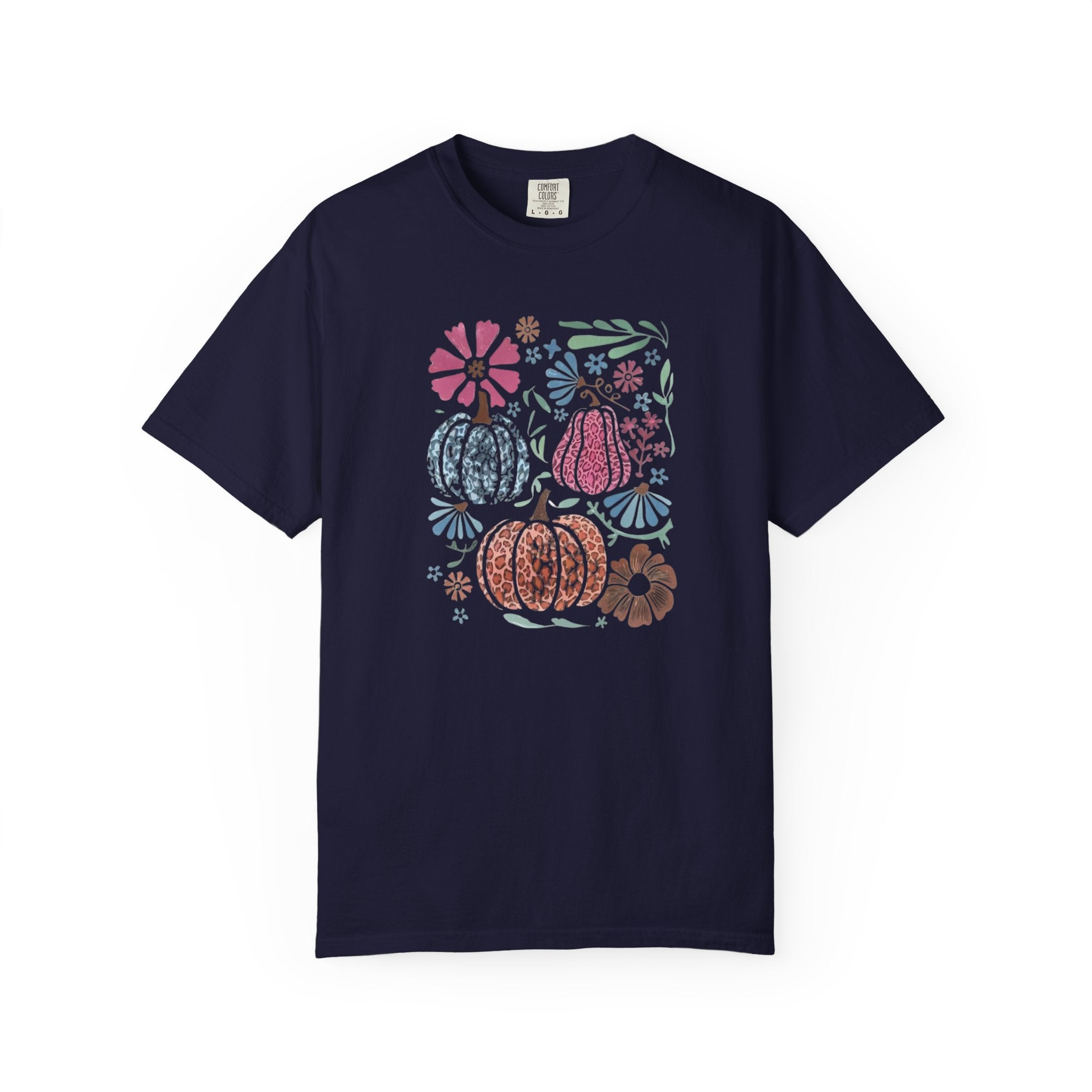 Autumn Floral Pumpkins T-Shirt