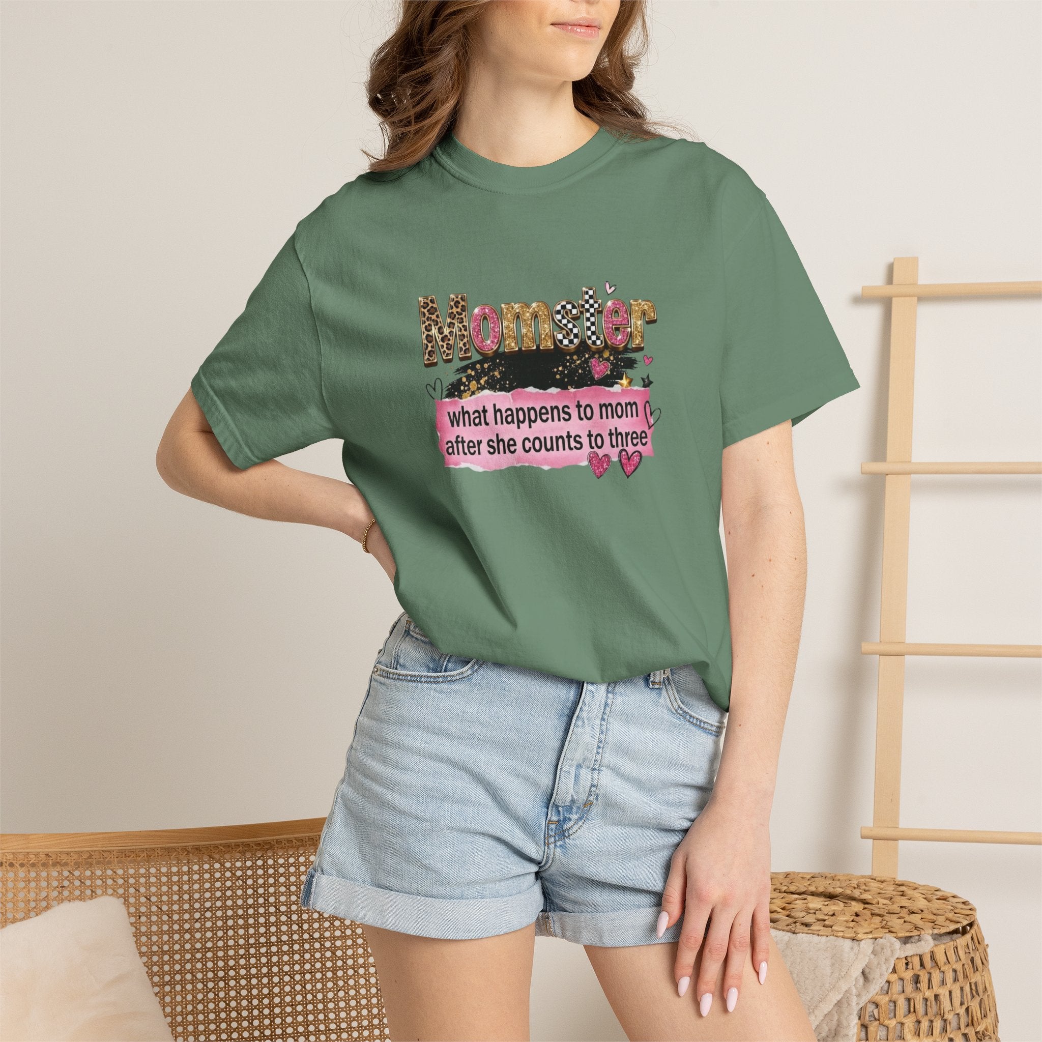 Momster T-Shirt – "What Happens to Mom After She Counts to Three" Funny Mom Shirt